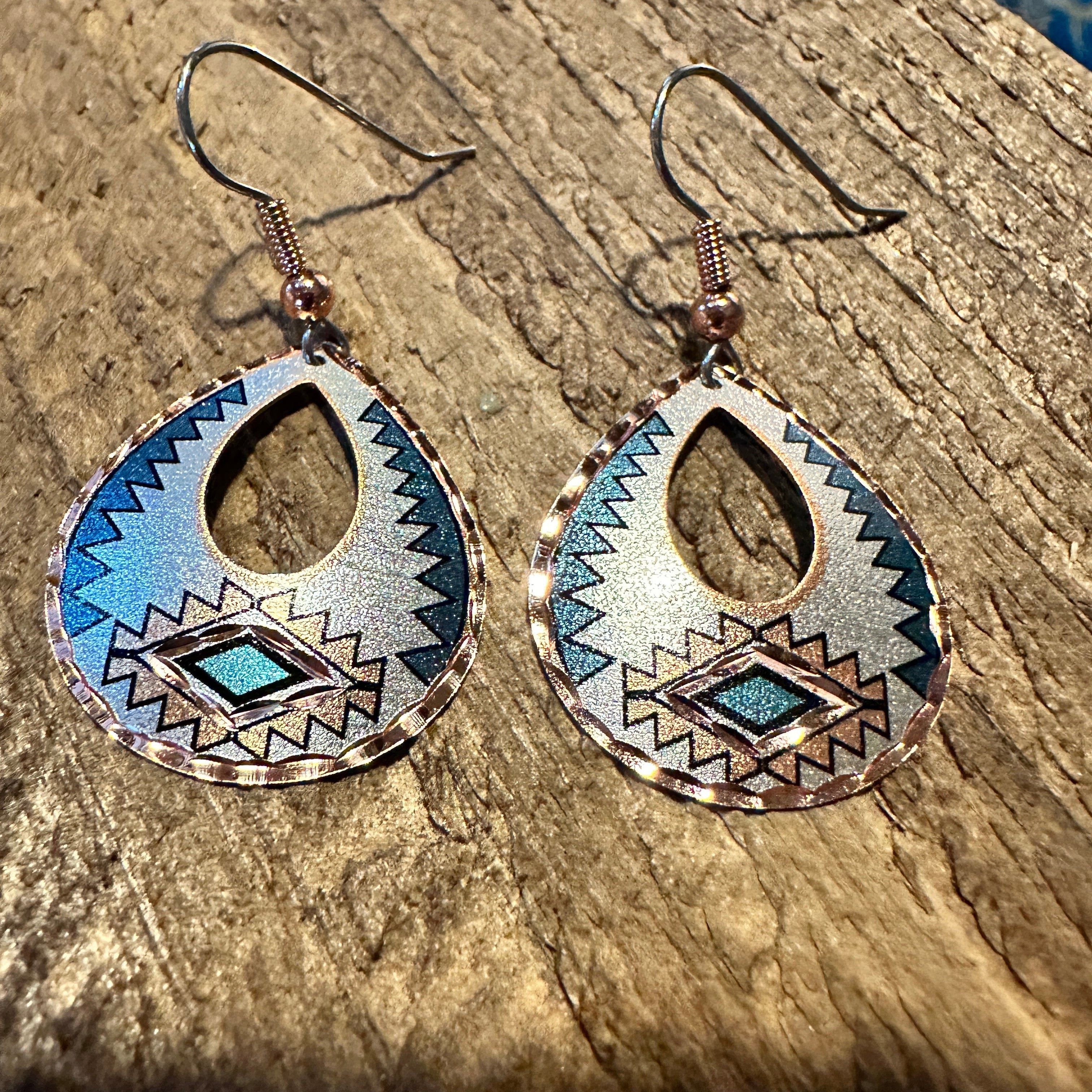 Other Boho Native American Tribal Teal Blue Native Copper Wire Ear Size ONE SIZE - 1 Thumbnail