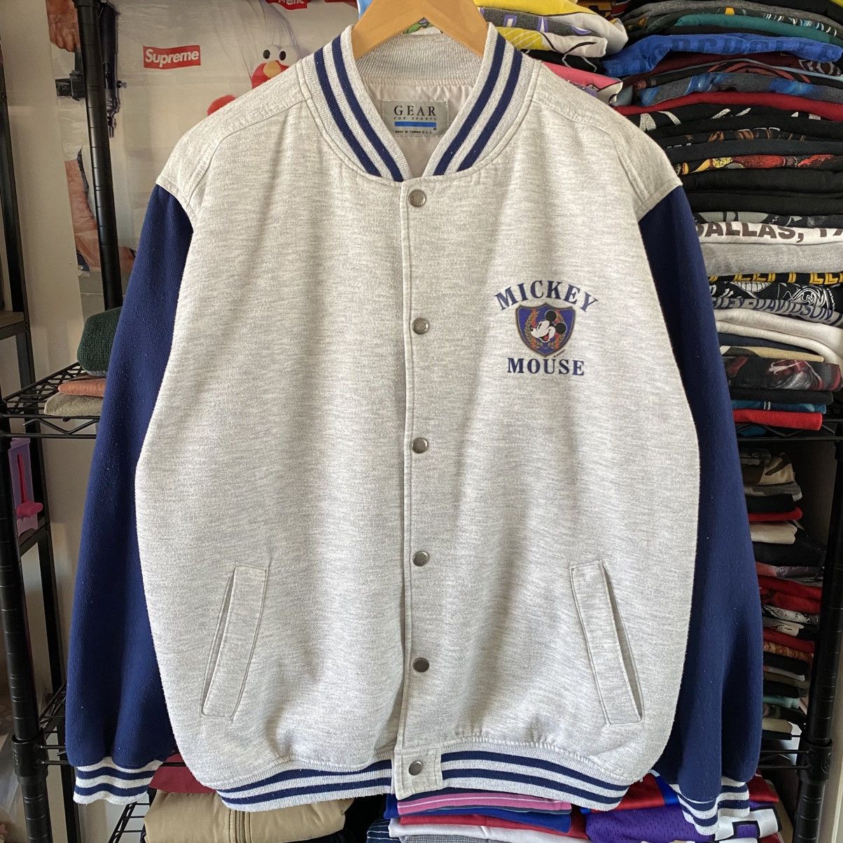 Disney Vintage Mickey Mouse Varsity Jacket Sweatshirt 1990s Disney Size US XL / EU 56 / 4 - 1 Thumbnail