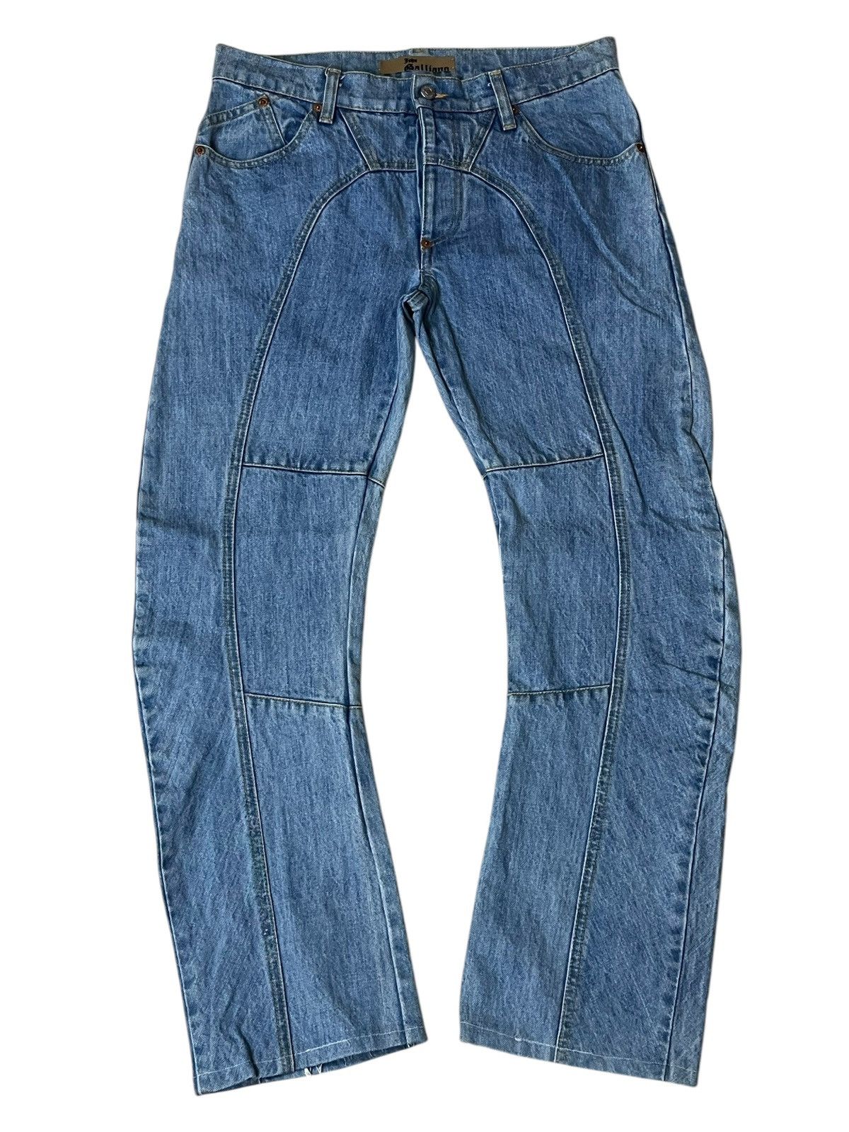 John Galliano JOHN GALLIANO MADE IN ITALY CURVE LEG JEANS Size US 31 - 2 Thumbnail