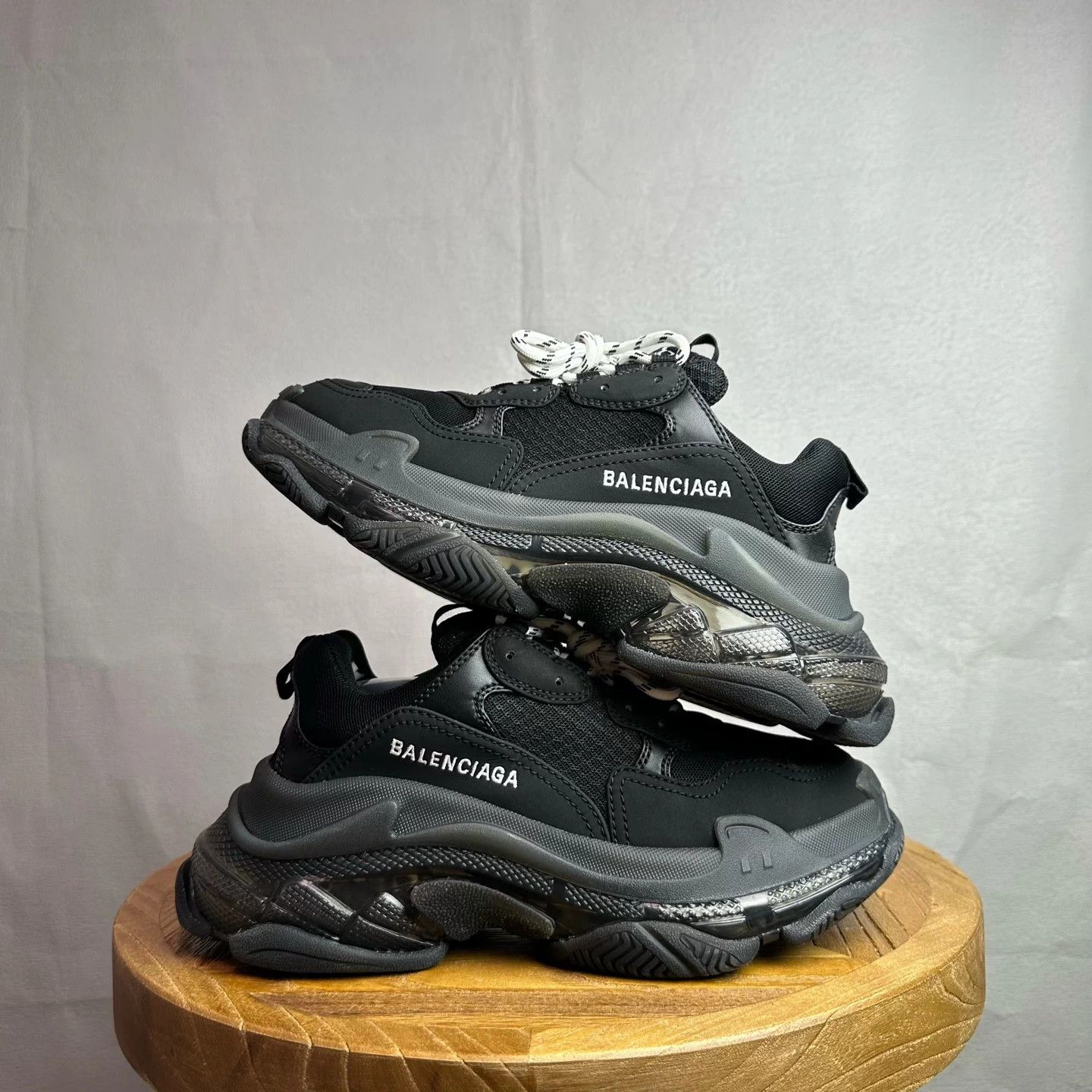 Balenciaga Balenciaga Triple S Black 37 98 New Box & Dust Bag Size US 6 / IT 36 - 2 Thumbnail
