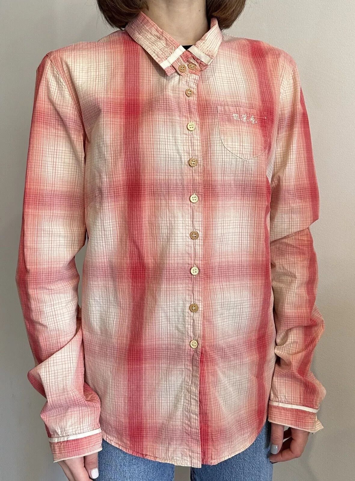 Marithe + Francois Girbaud Le Jeans Marithe Francois Girbaud Check Womens Shirt Button Size M / US 6-8 / IT 42-44 - 3 Thumbnail