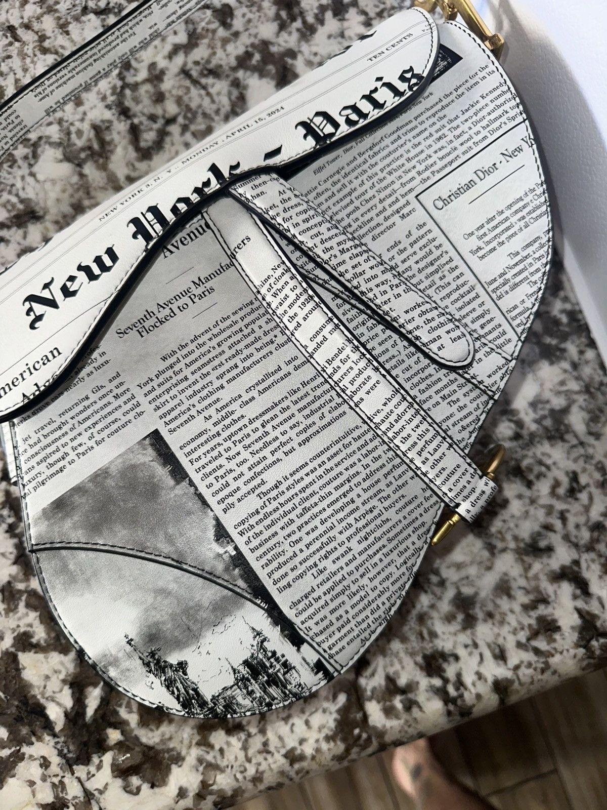 Dior Dior Newspaper Saddle Bag Rare Size ONE SIZE - 6 Thumbnail