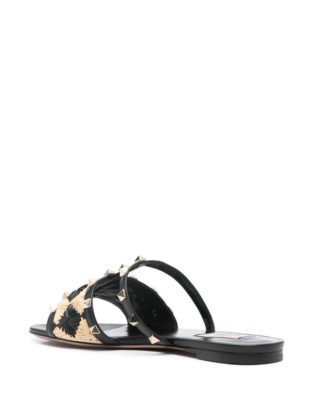 Valentino os11x0126 Rockstud Slides in Black Size US 9 / IT 39 - 3 Thumbnail