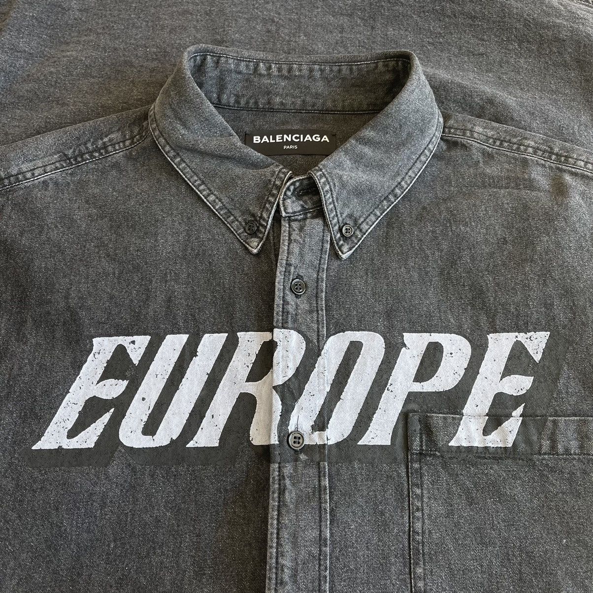 Balenciaga SS2017 Europe Oversized Sleeveless Denim Shirt Size US XL / EU 56 / 4 - 2 Thumbnail