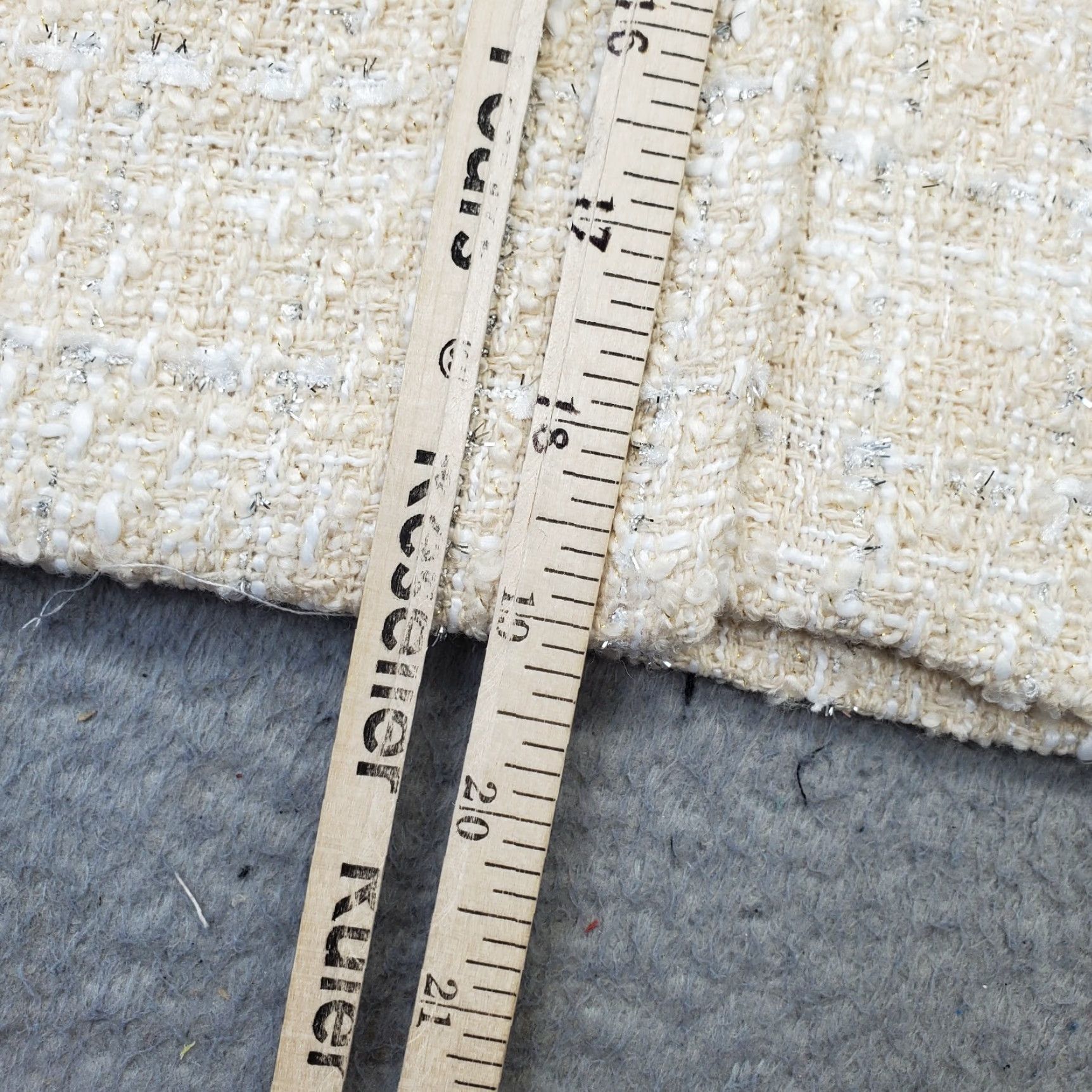 Vintage Whiteroom + Cactus Blazer Womens Size L Tan Lined Peak Lapel Cropped Tweed Jacket EUC Size L / US 10 / IT 46 - 4 Thumbnail