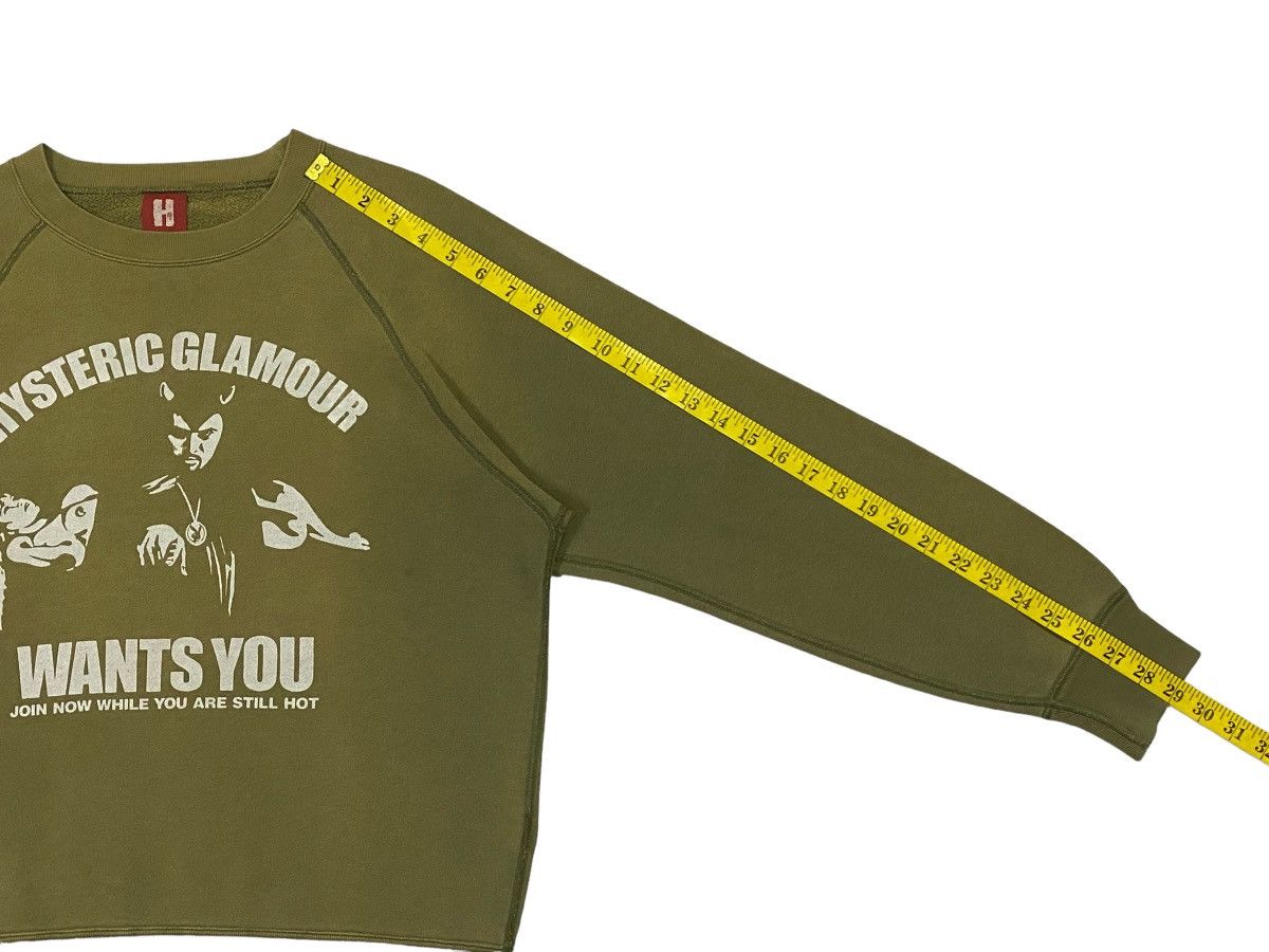 Hysteric Glamour Vintage Hysteric Glamour Wants You Faded Green Sweatshirt Size US M / EU 48-50 / 2 - 5 Thumbnail