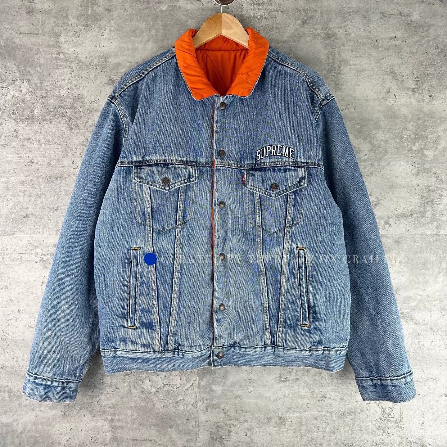 Supreme 9/11 Painted Twin Towers NY Denim Trucker Jacket | Grailed
