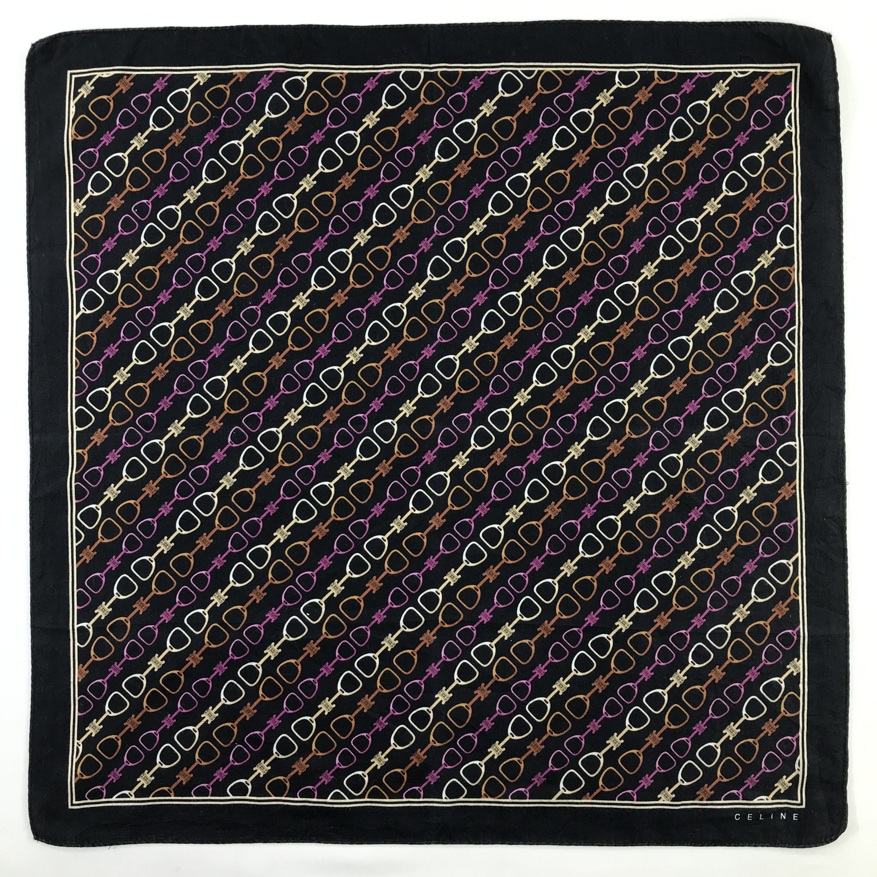 Celine × Vintage Celine Bandana / Handkerchief / Neckerchief - S651 Size ONE SIZE - 1 Thumbnail
