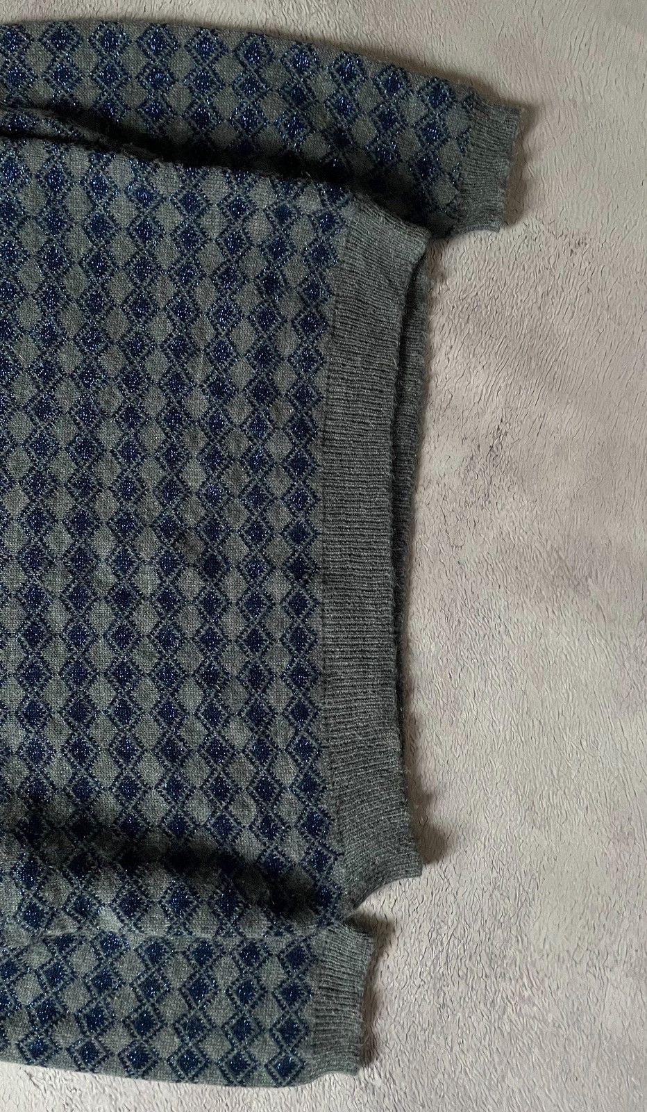 Raf Simons RARE! Raf Simons Sweater Knit SS19 Asymmetrical Glitter Hole Size US M / EU 48-50 / 2 - 4 Thumbnail