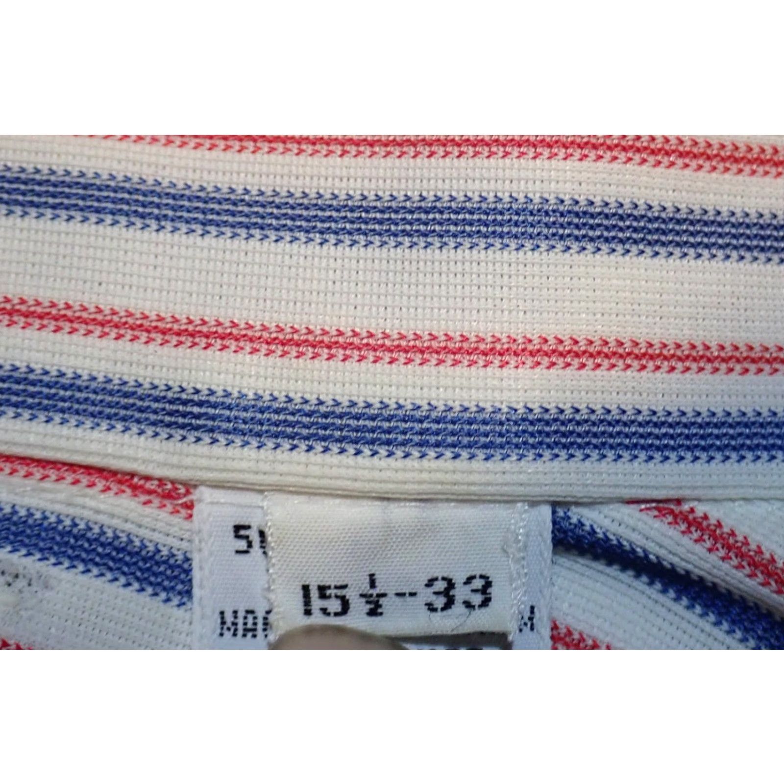 MCM Vintage 60's 70's Rockabilly Disco shirt shirt Vintage Rockabilly MCM M White Blue Red Stripe AOP Mens 5 6? Size US M / EU 48-50 / 2 - 4 Thumbnail