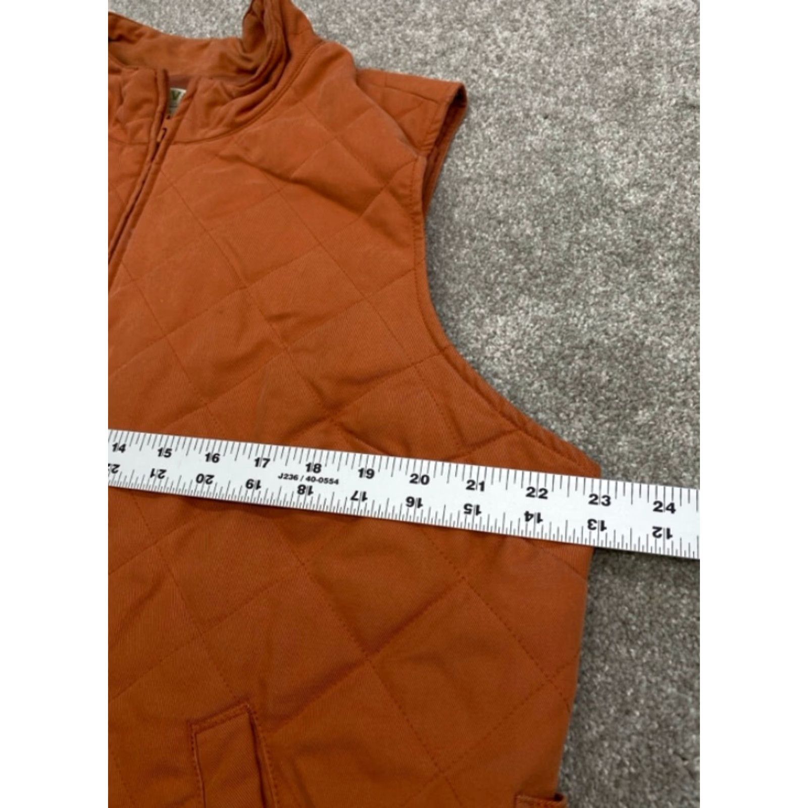 Orvis VINTAGE Orvis Vest Women's XL Orange Quilted Puffer Full Zip Insulated Pockets Outdoor Size XL / US 12-14 / IT 48-50 - 6 Thumbnail