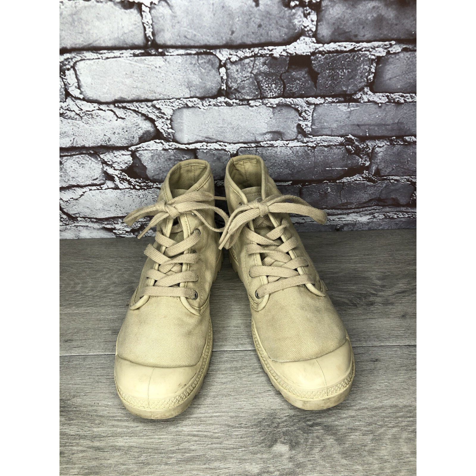 Palladium Palladium Pampa Hi Sahara Beige Khaki Canvas Lace Boots Wome Size US 8 / IT 38 - 20 Thumbnail