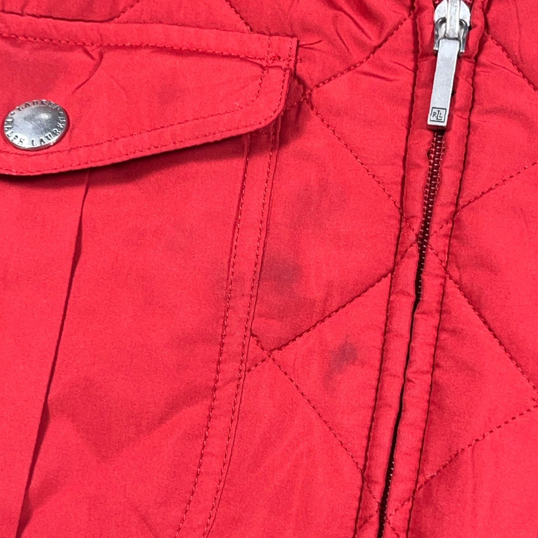 Ralph Lauren Lauren Ralph Lauren Puffer Vest Women 2X Red Quilted Full Zip Logo Embroidered Jacket Vest LRL Size XXL / US 16-18 / IT 52-54 - 5 Thumbnail