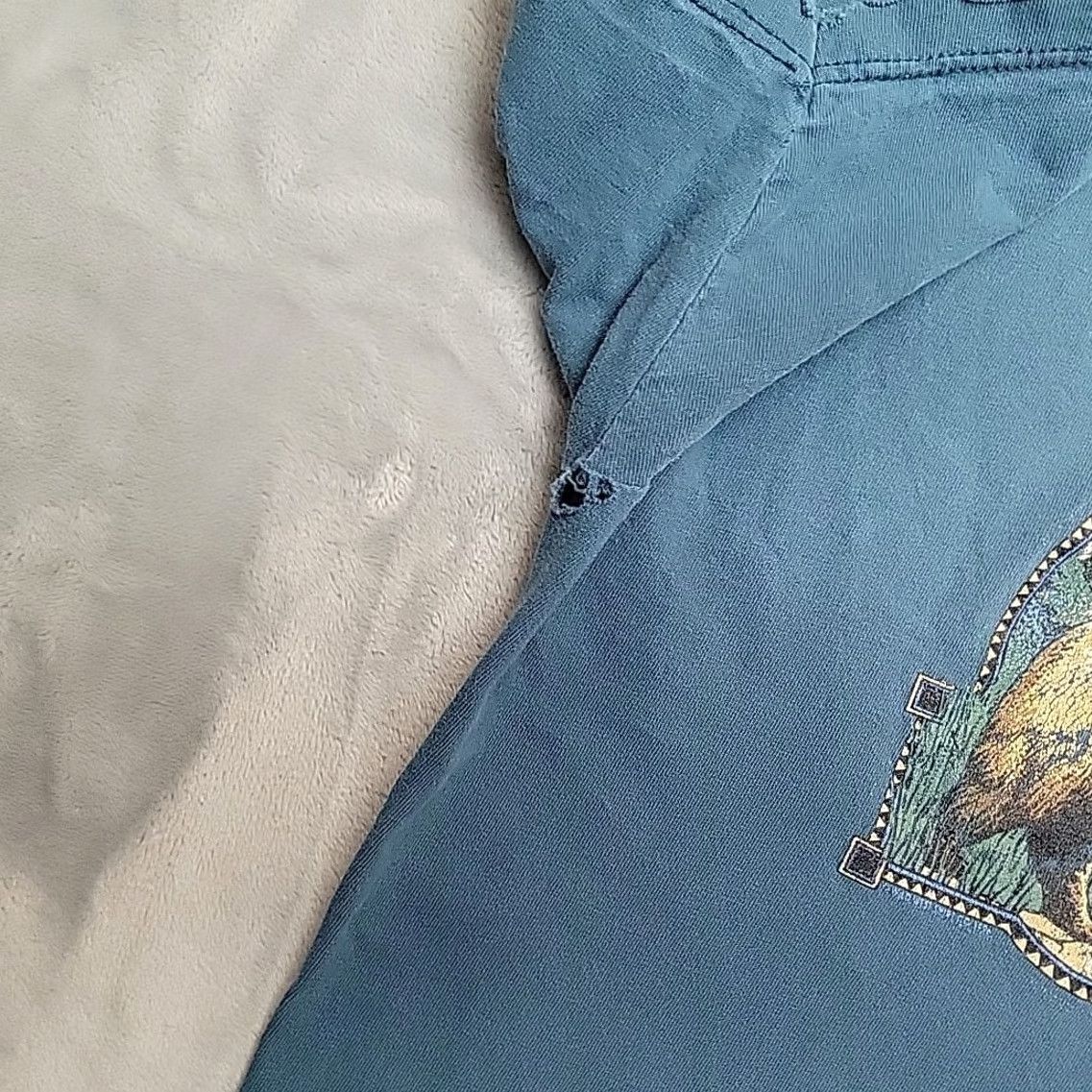 Jerzees VINTAGE Montana Grizzly Bear Nature Shirt Mens XXL Teal Grunge Retro Made in USA Size US XXL / EU 58 / 5 - 5 Thumbnail