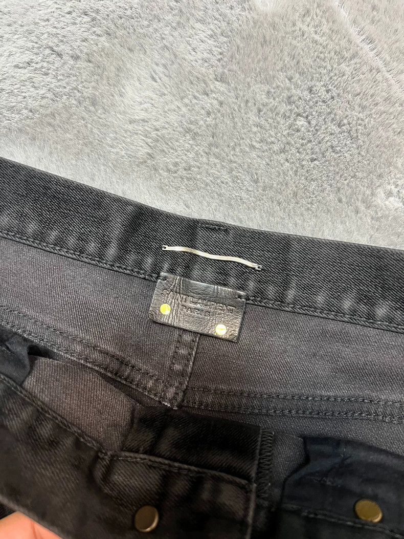 Saint Laurent Paris Saint Laurent Paris Fall/Winter 20 Black Flocked Wax-Brush Size US 29 - 3 Thumbnail