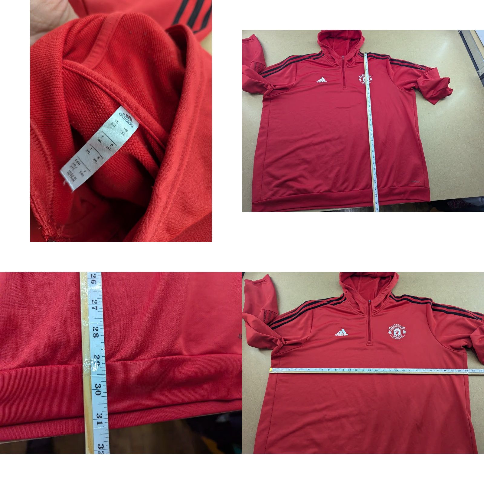 Adidas Adidas Manchester United 2021-2022 Hoody Mens Size 3XL Football Top Red Size US XXL / EU 58 / 5 - 8 Thumbnail