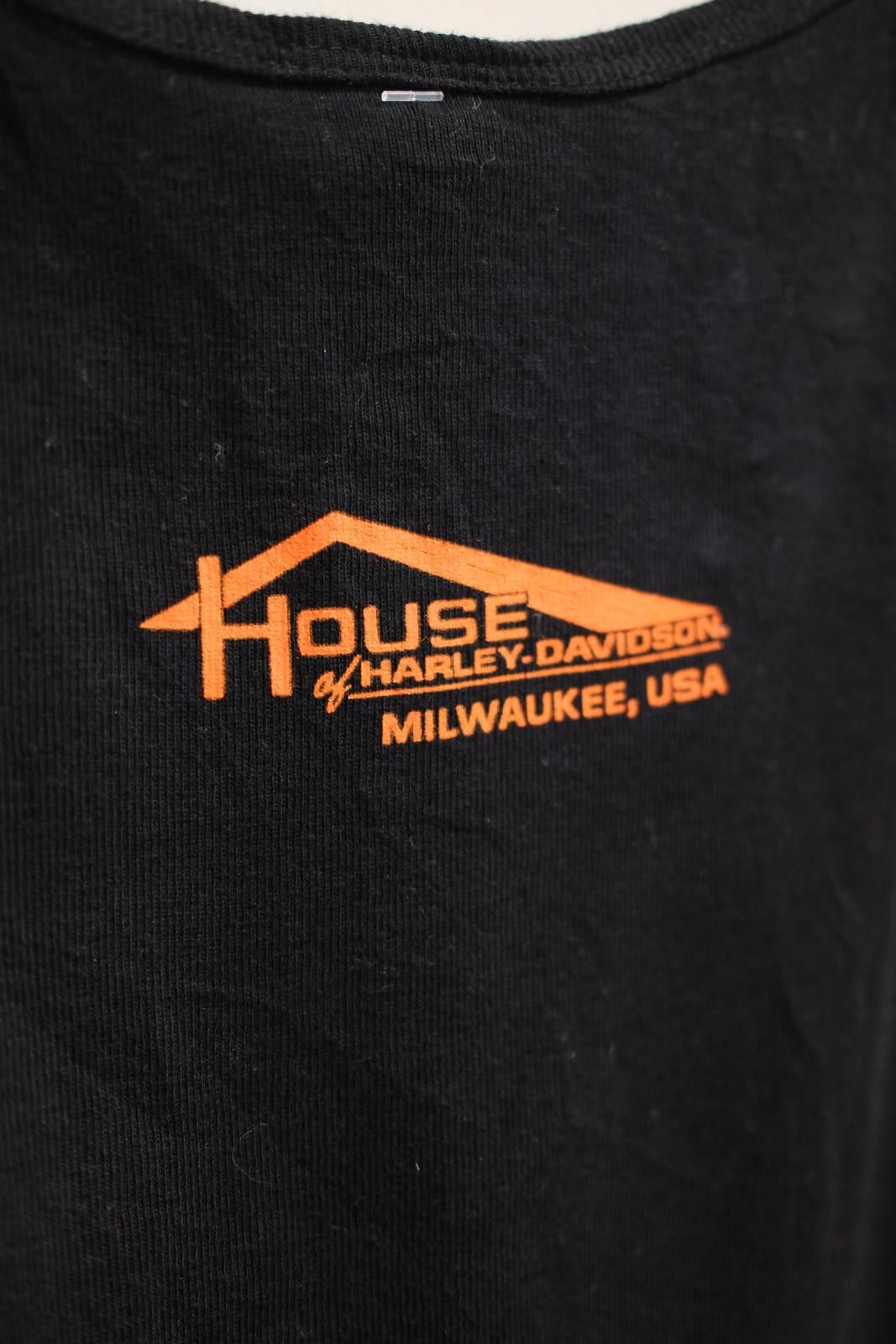 Harley Davidson 00's Harley Davidson House of Milwaukee Bedazzled Tank Top Size XL / US 12-14 / IT 48-50 - 4 Thumbnail