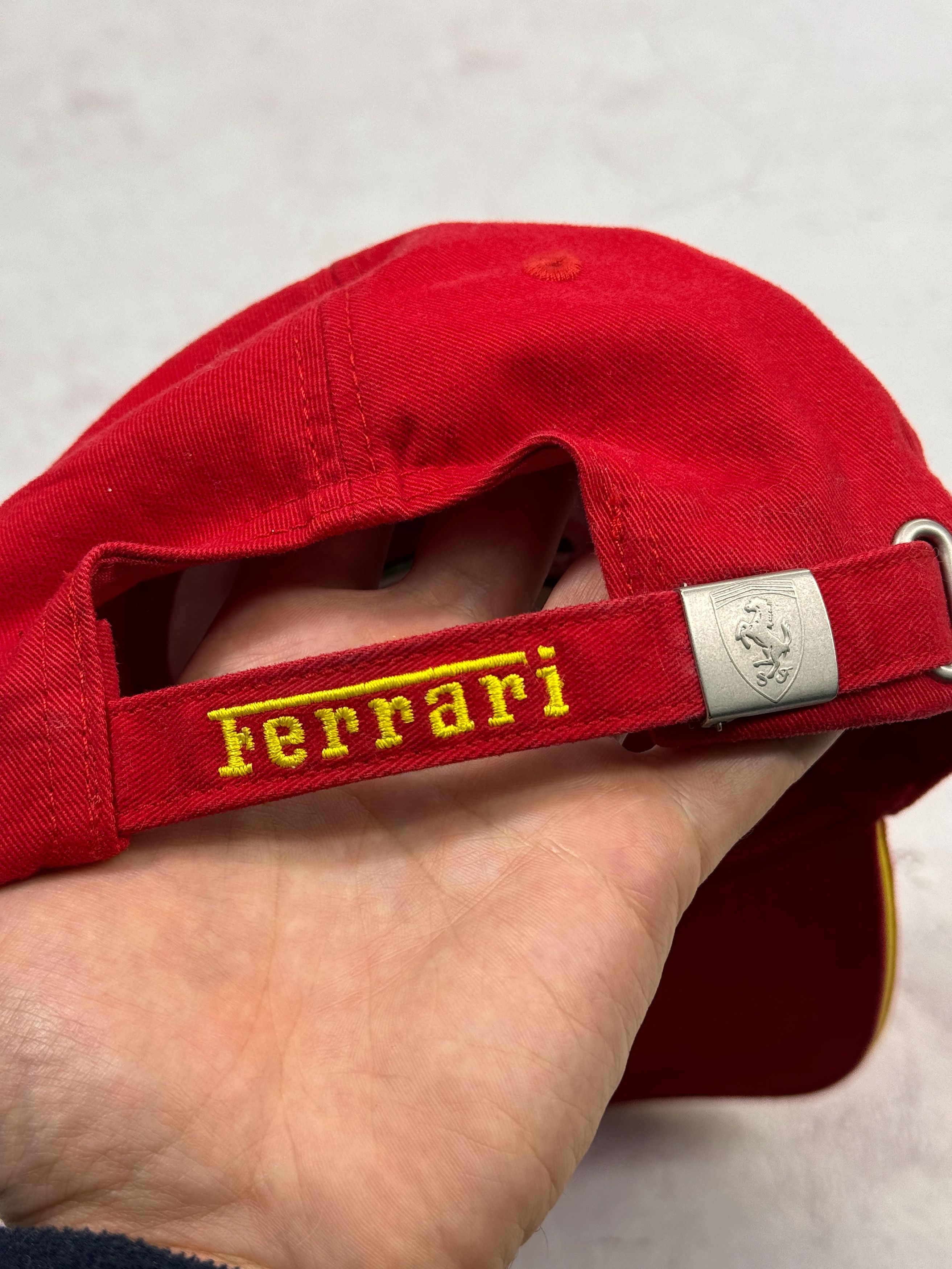 Ferrari × Formula 1 Vintage Ferrari Baseball Cap Big Embroidered Logo Size ONE SIZE - 10 Thumbnail