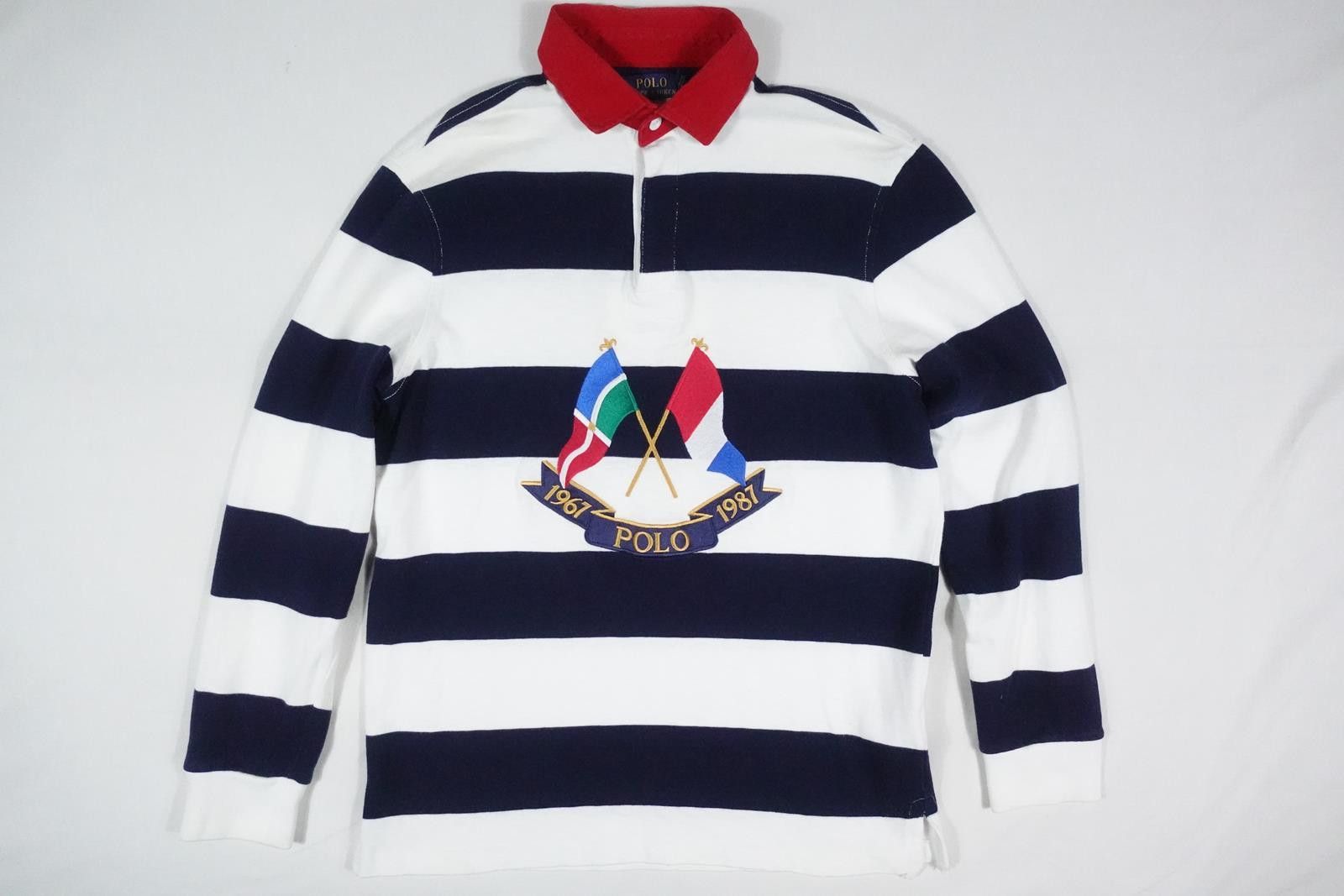 Polo Ralph Lauren Polo Raph Lauren Shirt Rugby Striped Cross Flags Regatta S Size US S / EU 44-46 / 1 - 1 Thumbnail