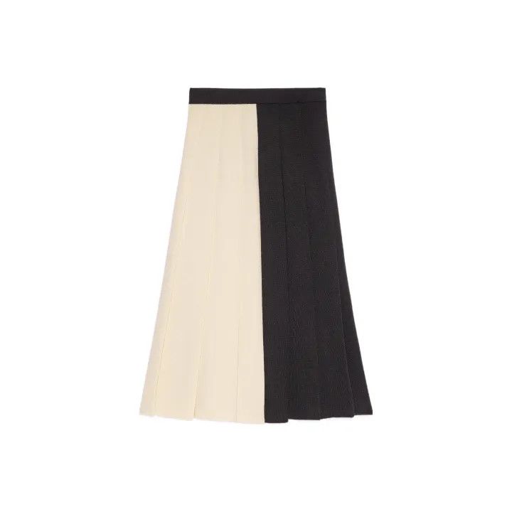 Gucci Gucci Color Block High-Waisted Pleated Skirt Size 23" - 1 Thumbnail
