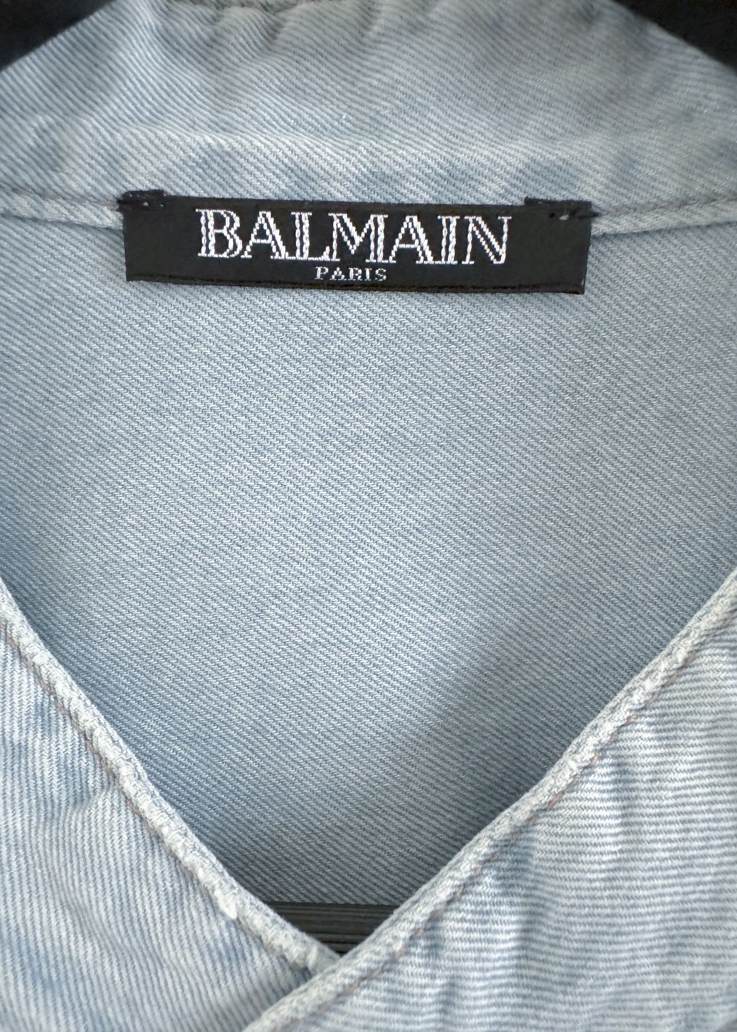 Balmain Balmain Mao Collar Denim Shirt Size US XXL / EU 58 / 5 - 5 Thumbnail