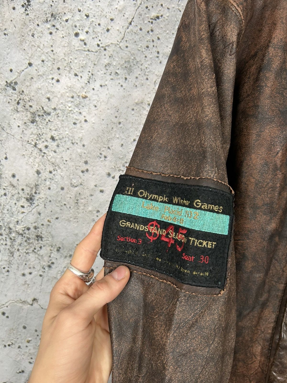 Adidas Vintage Adidas Lake Placid Olympic Games 1932 Leather Jacket Size US L / EU 52-54 / 3 - 6 Thumbnail