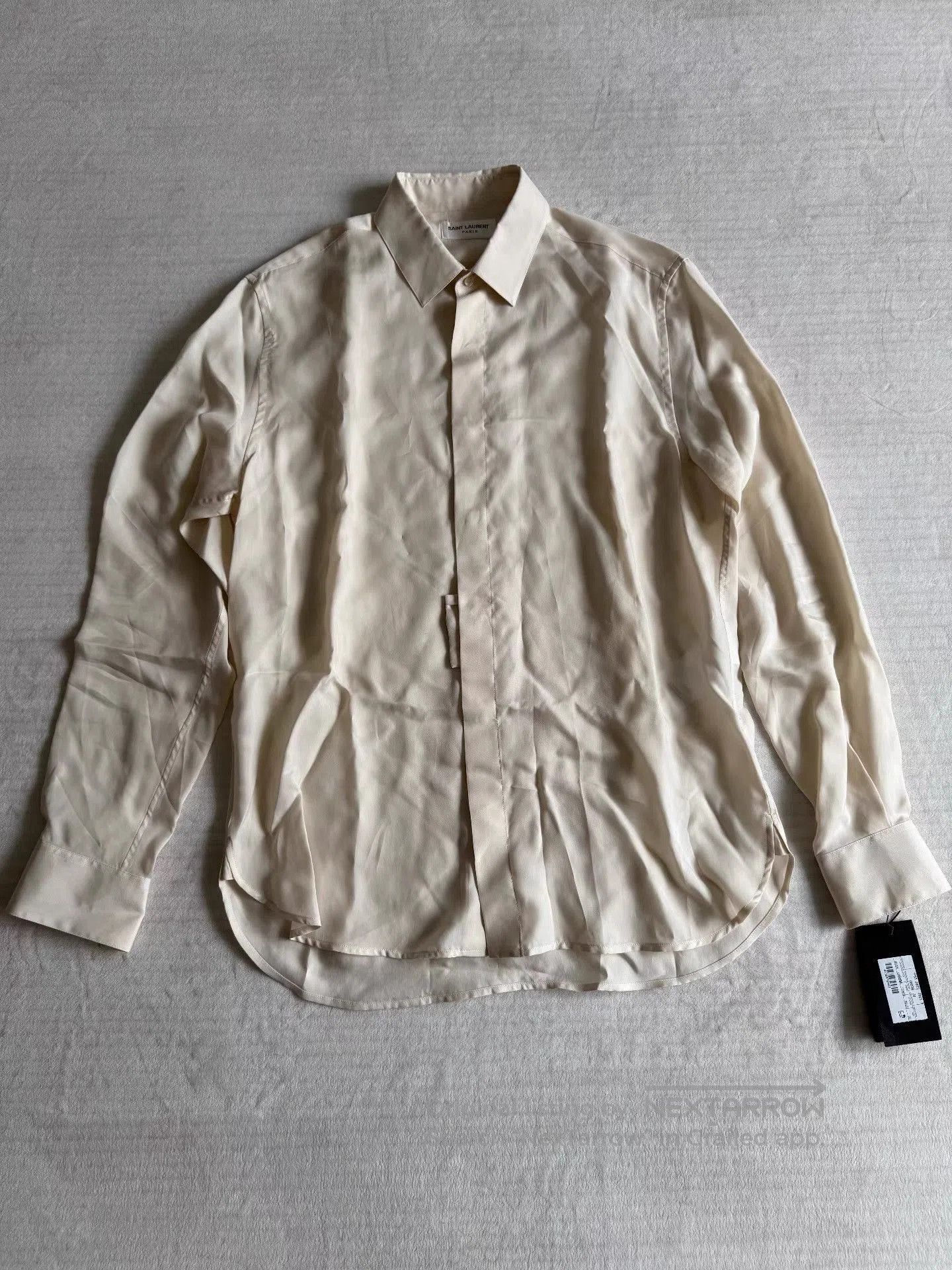 Saint Laurent Paris Beige Long Sleeve Button-Up Shirt Size M. Size US M / EU 48-50 / 2 - 1 Thumbnail