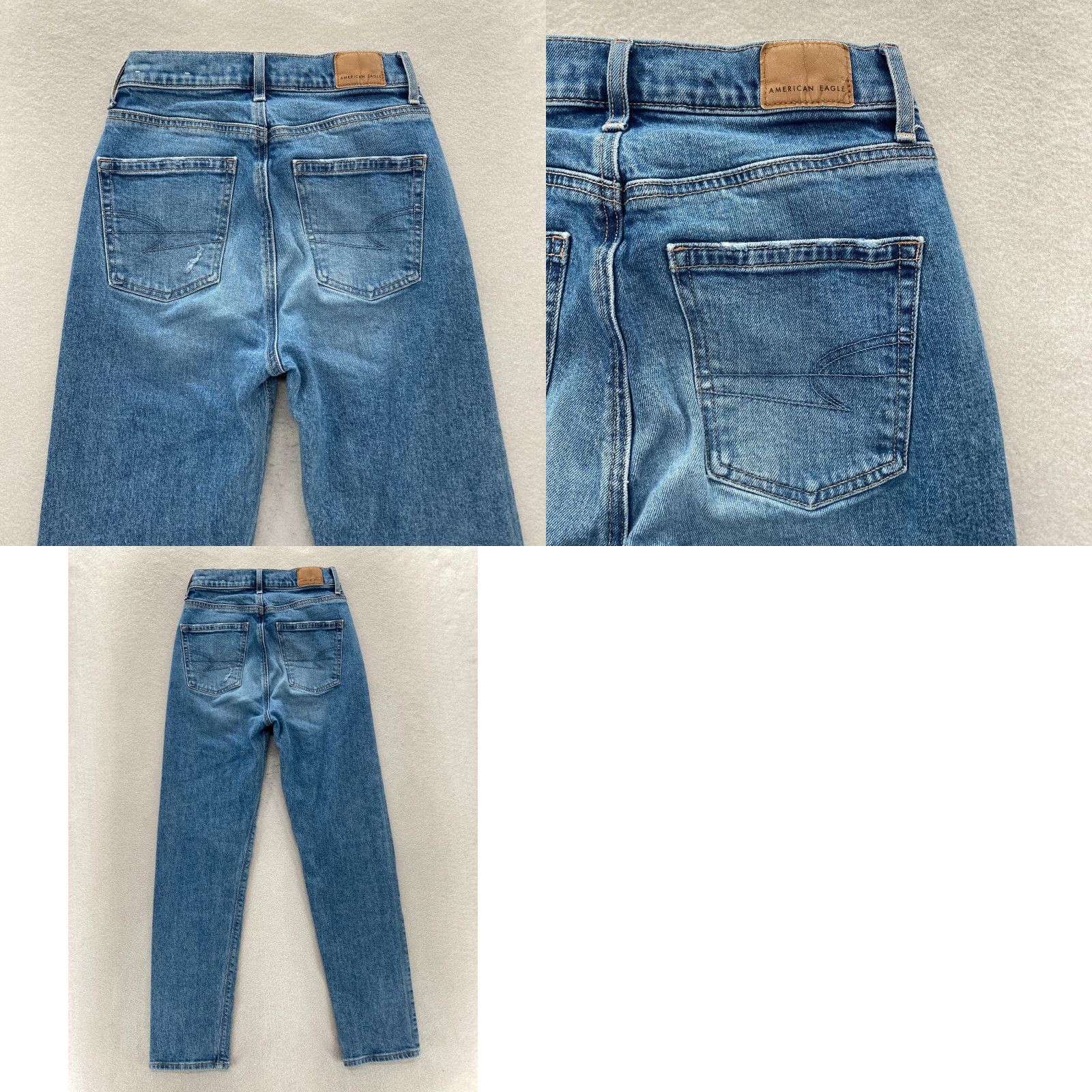 American Eagle Outfitters American Eagle Outfitters Jeans 000 90s Boyfriend Blue Distressed Denim Medium Wash Jeans Womens Size 42" / US 20 - 9 Thumbnail