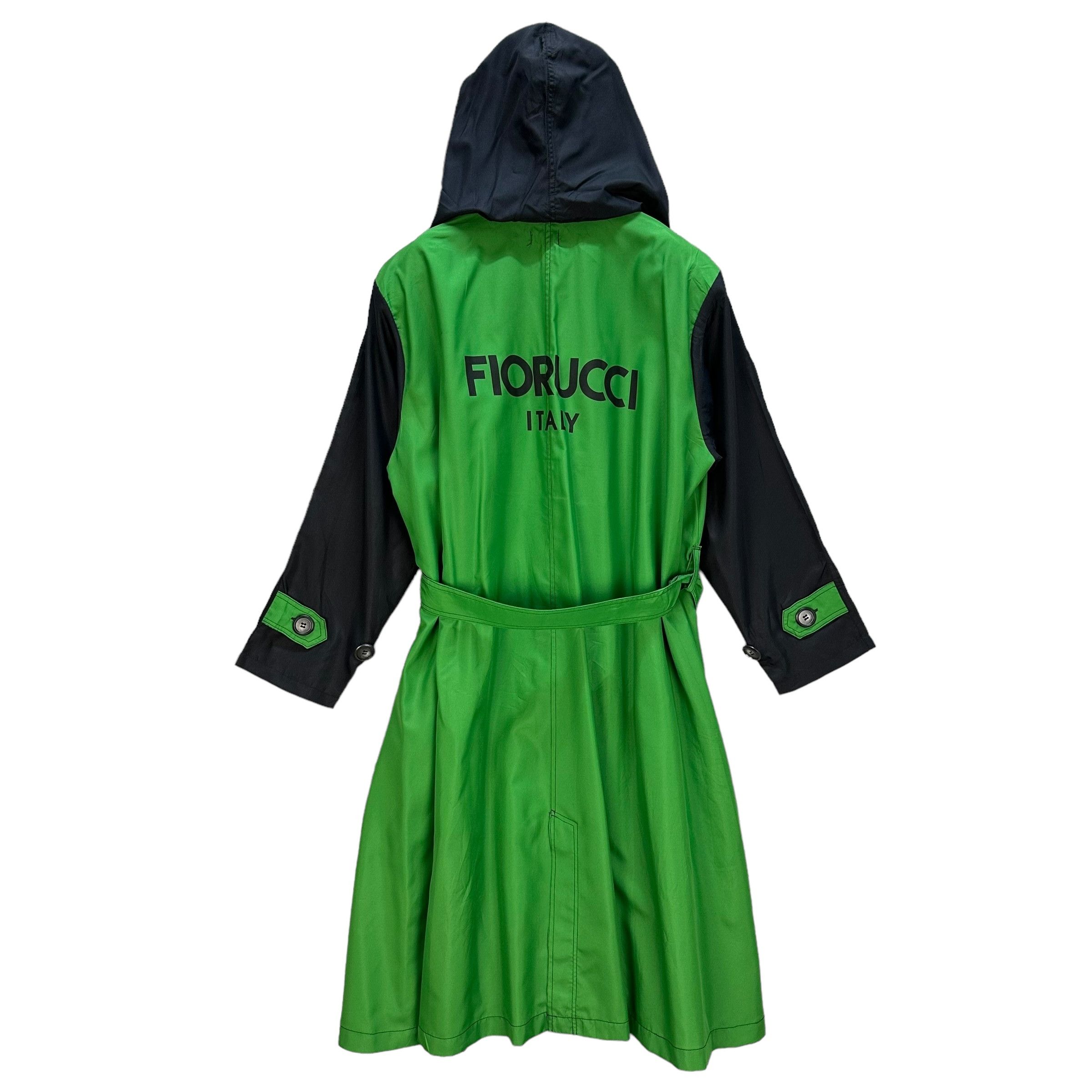 Fiorucci FLORUCCI Big Logo Detachable Hooded Green Overcoat #A45-1042 Size ONE SIZE - 1 Thumbnail