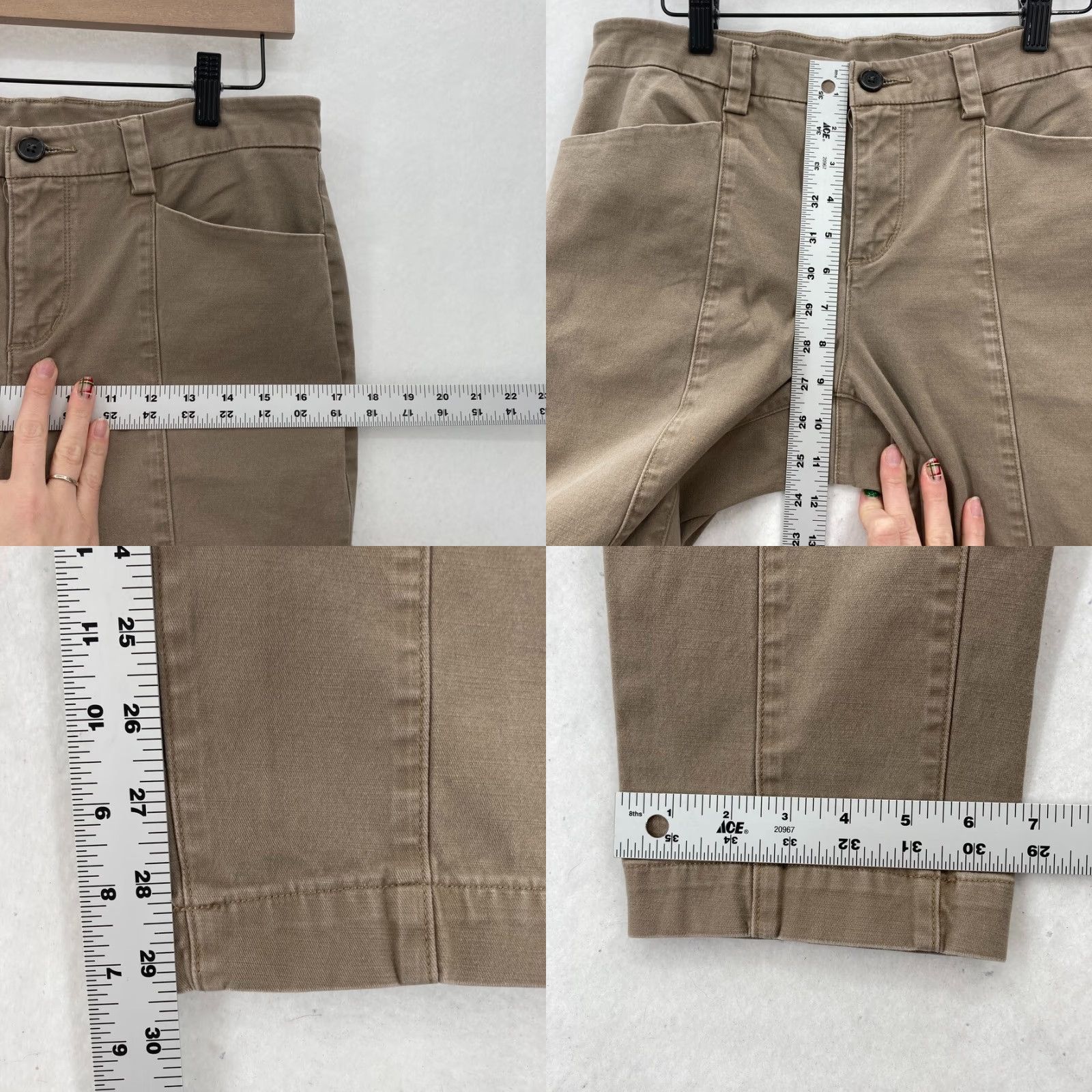 Vintage Duluth Chino Pants Women's 8x31 Brown Stretch Slim Leg Workday Warrior Casual Size 30" / US 8 / IT 44 - 8 Thumbnail