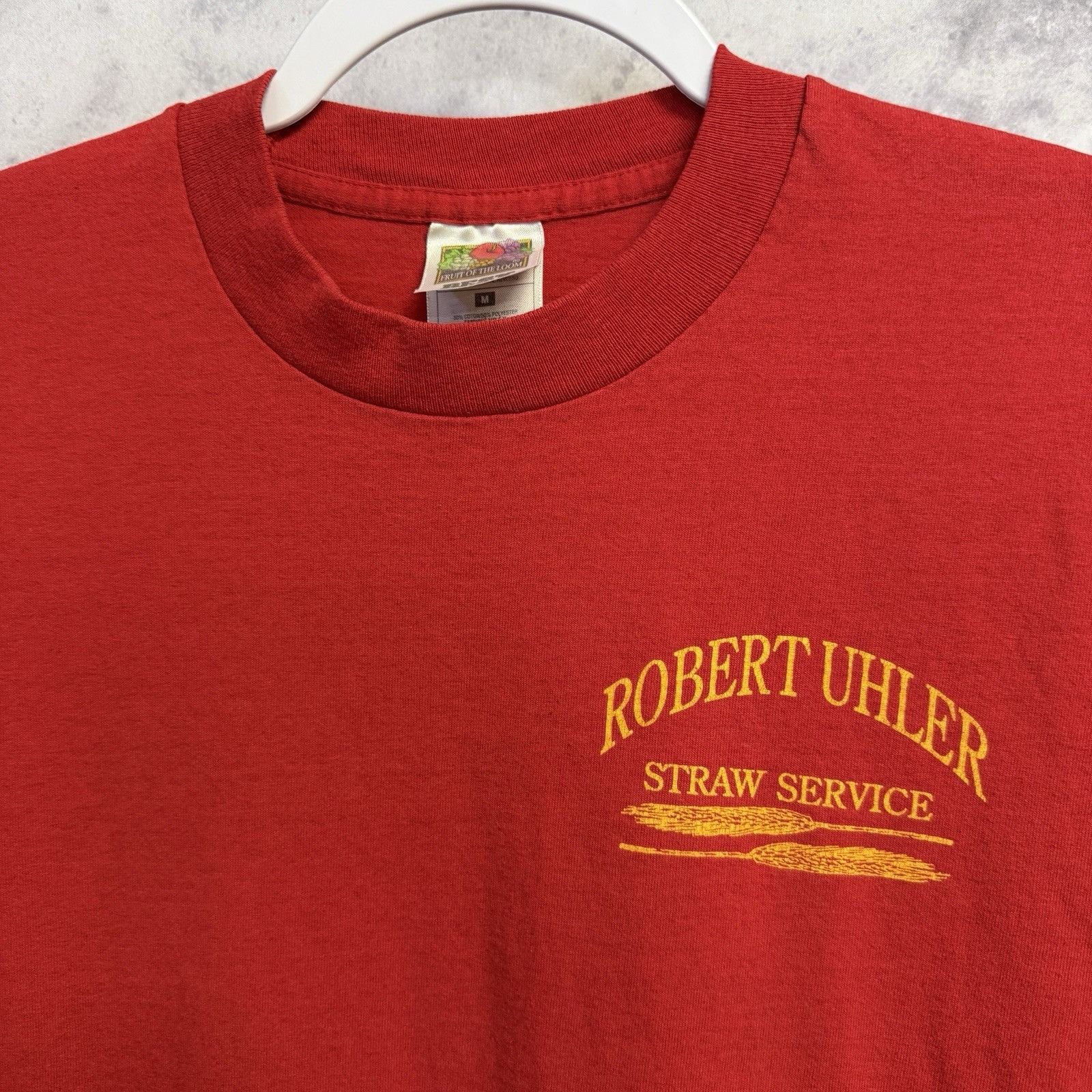 Vintage Vintage 90s Farming T Shirt Mens Medium Red Single Stitch St Size US M / EU 48-50 / 2 - 4 Thumbnail