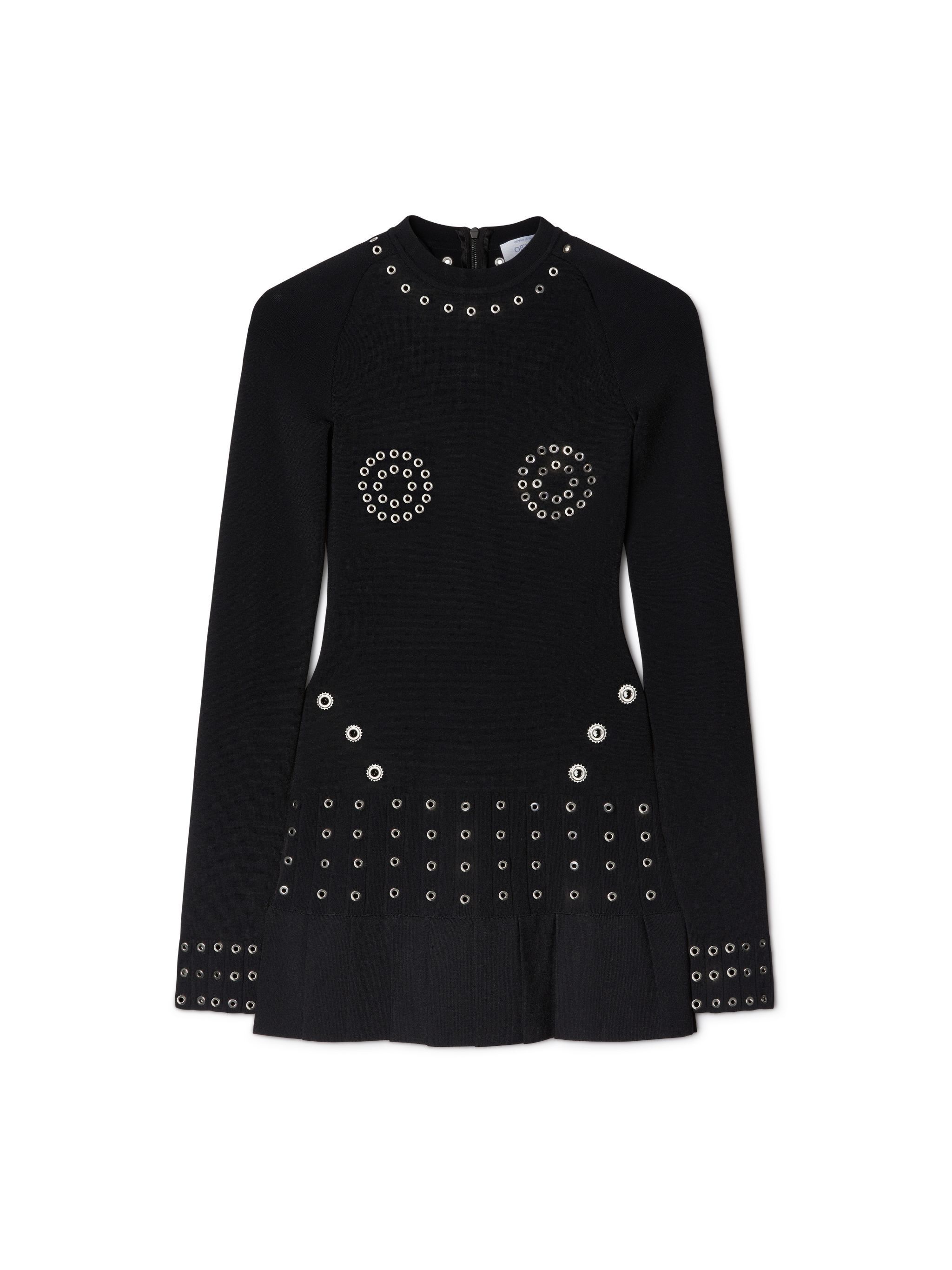 Off-White o1y1125 Pleated Mini Dress in Black Size XS / US 0-2 / IT 36-38 - 1 Thumbnail