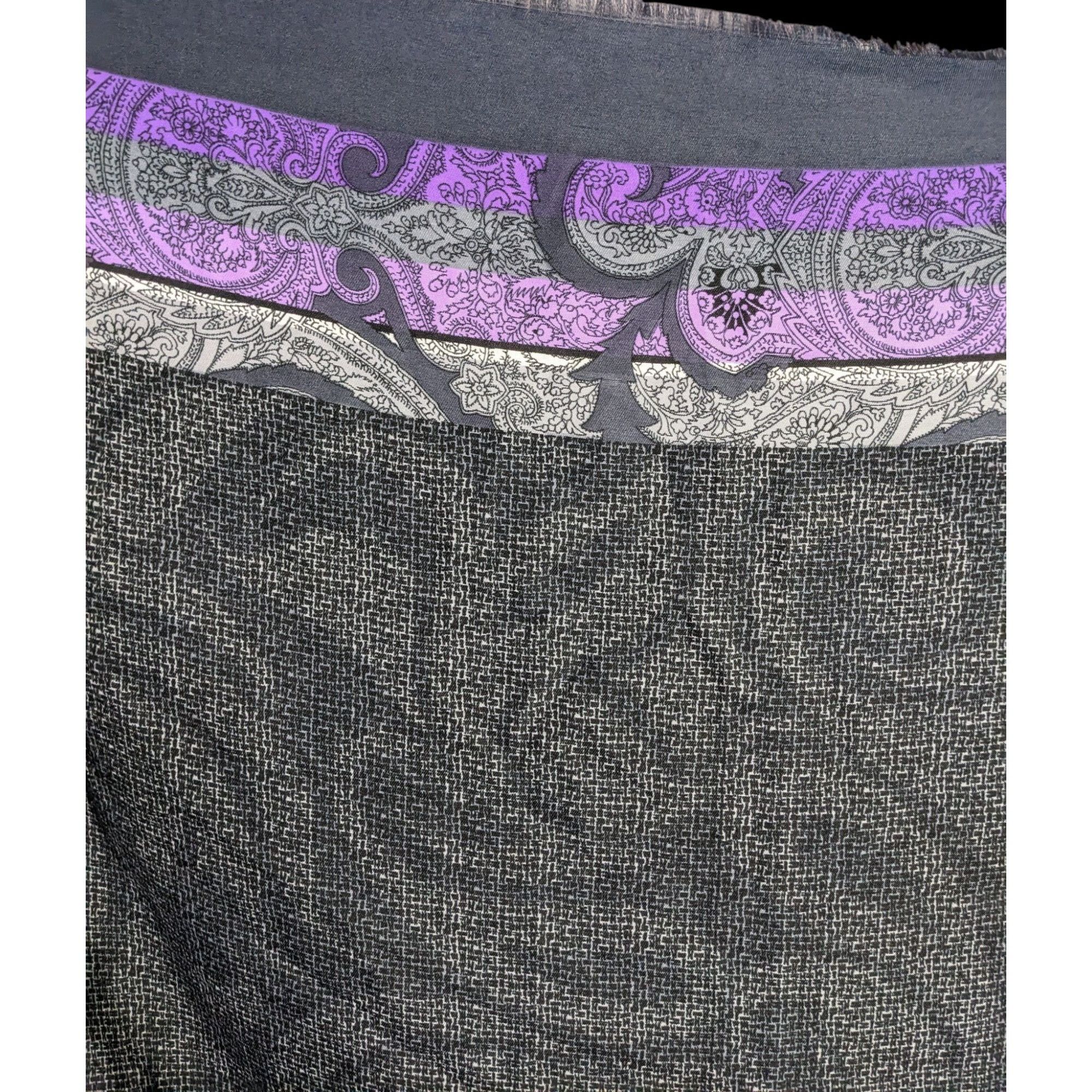 Other Marco Corsari Vintage Gothic Paisley Scarf 46x46 Purple & Gr Size ONE SIZE - 5 Thumbnail