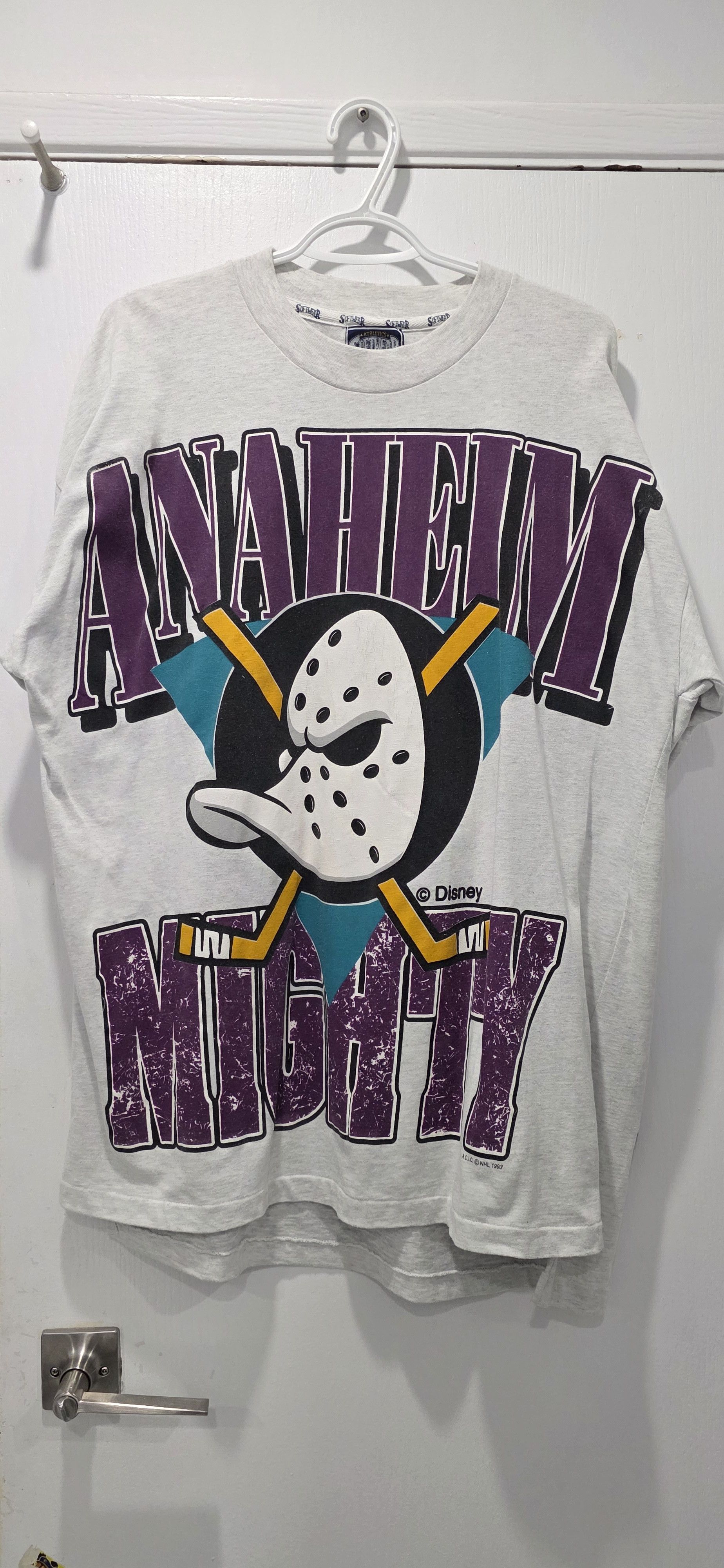 Vintage Anahiem mighty ducks vintage t-shirt Size US XL / EU 56 / 4 - 1 Thumbnail