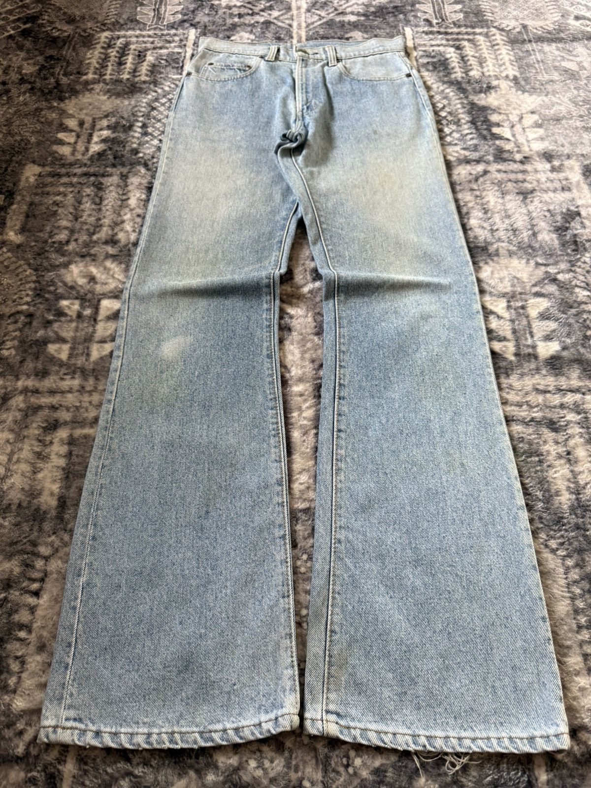 Levi's 70s Vintage Levis 517 Talon Zipper Flared Bootcut Jeans Size US 29 - 2 Thumbnail