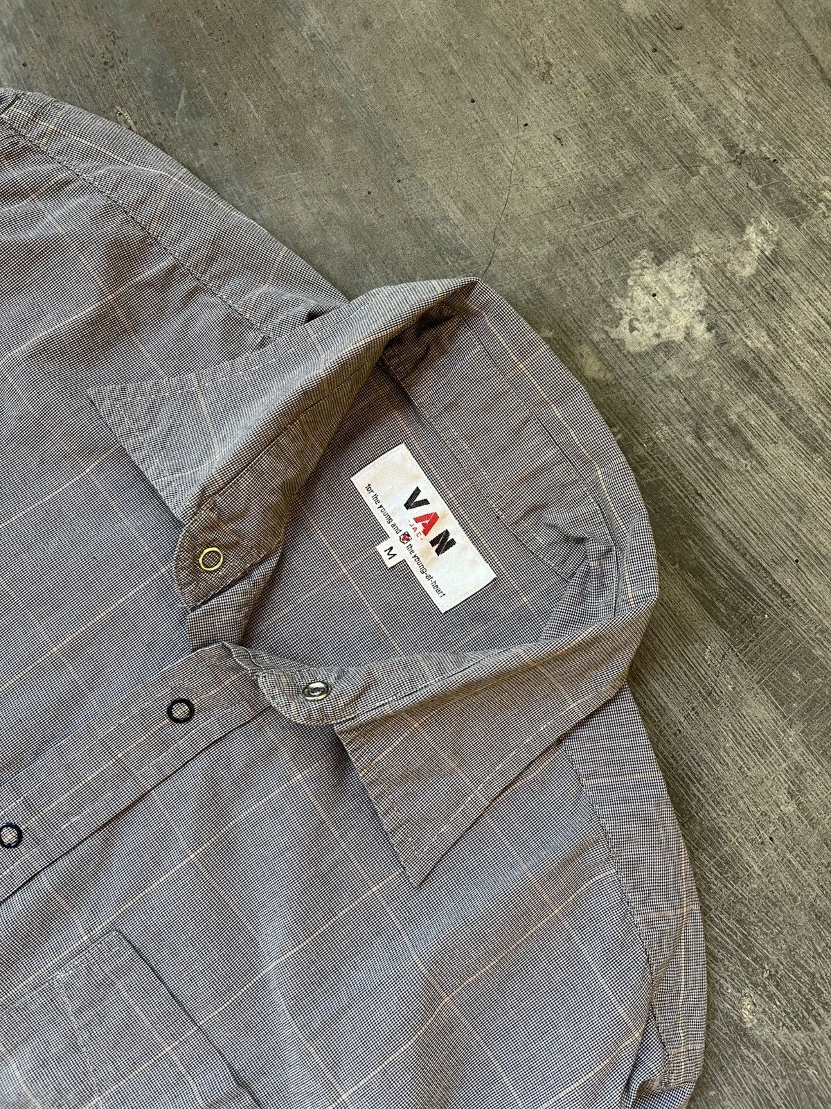 Designer × Flannel × Japanese Brand Van Jac Plaid Snap Button Flannel Shirt Size US M / EU 48-50 / 2 - 2 Thumbnail