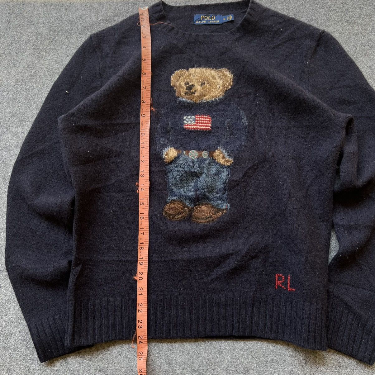 Polo Ralph Lauren 💥RARE💥 Vintage Polo Ralph Lauren Bear Hand Knit Sweater Size US M / EU 48-50 / 2 - 10 Thumbnail