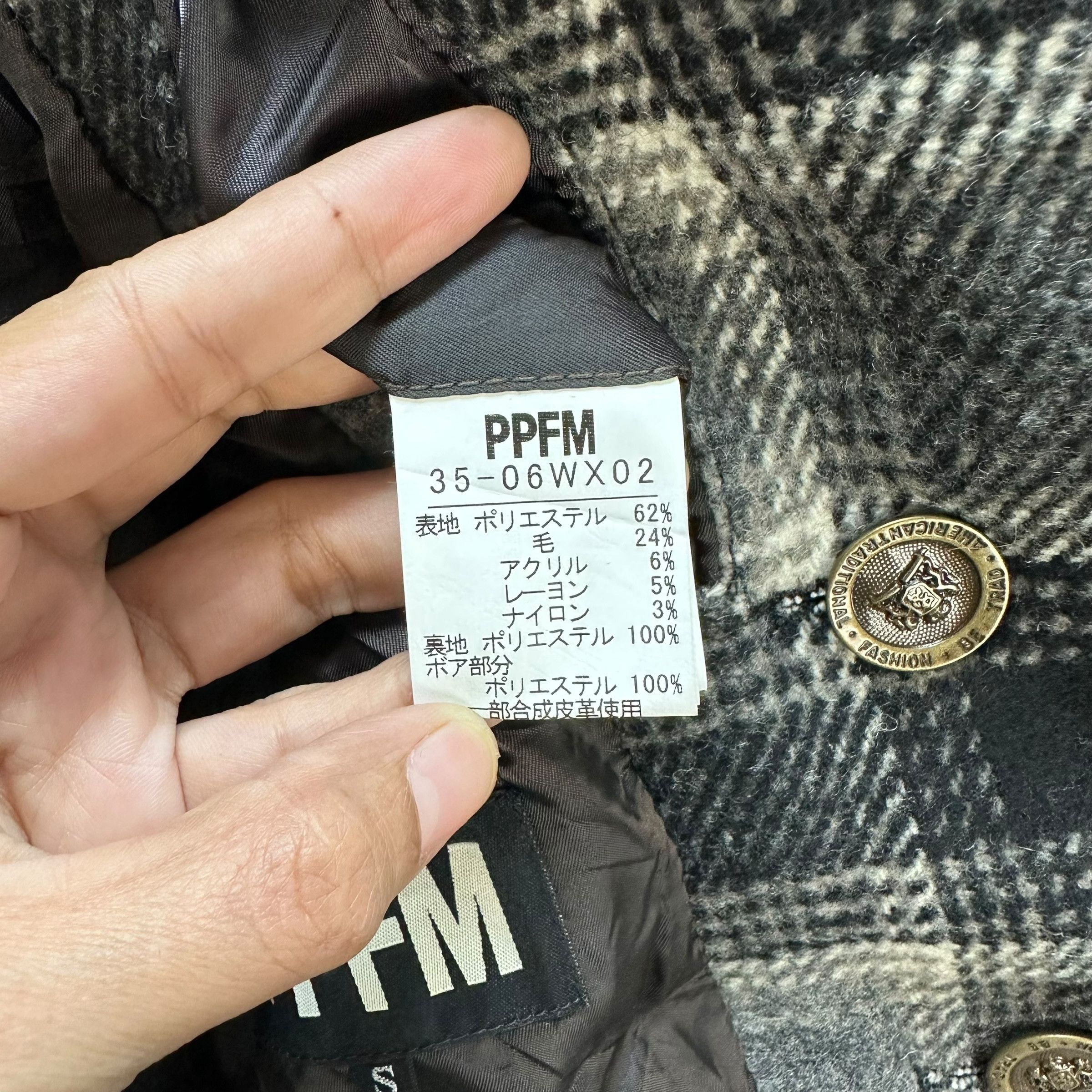 PPFM PPFM Studded Logo Fur Hoodie Tartan Crop Jacket #A54-1246 Size US S / EU 44-46 / 1 - 14 Thumbnail