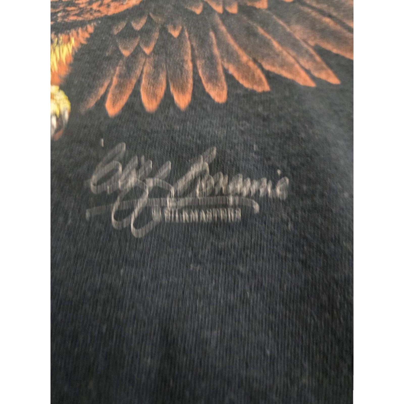Vintage VINTAGE Bald Eagle Shirt Mens Large Black Cliff Bonamie Wildlife Graphic 90s Size US L / EU 52-54 / 3 - 4 Thumbnail