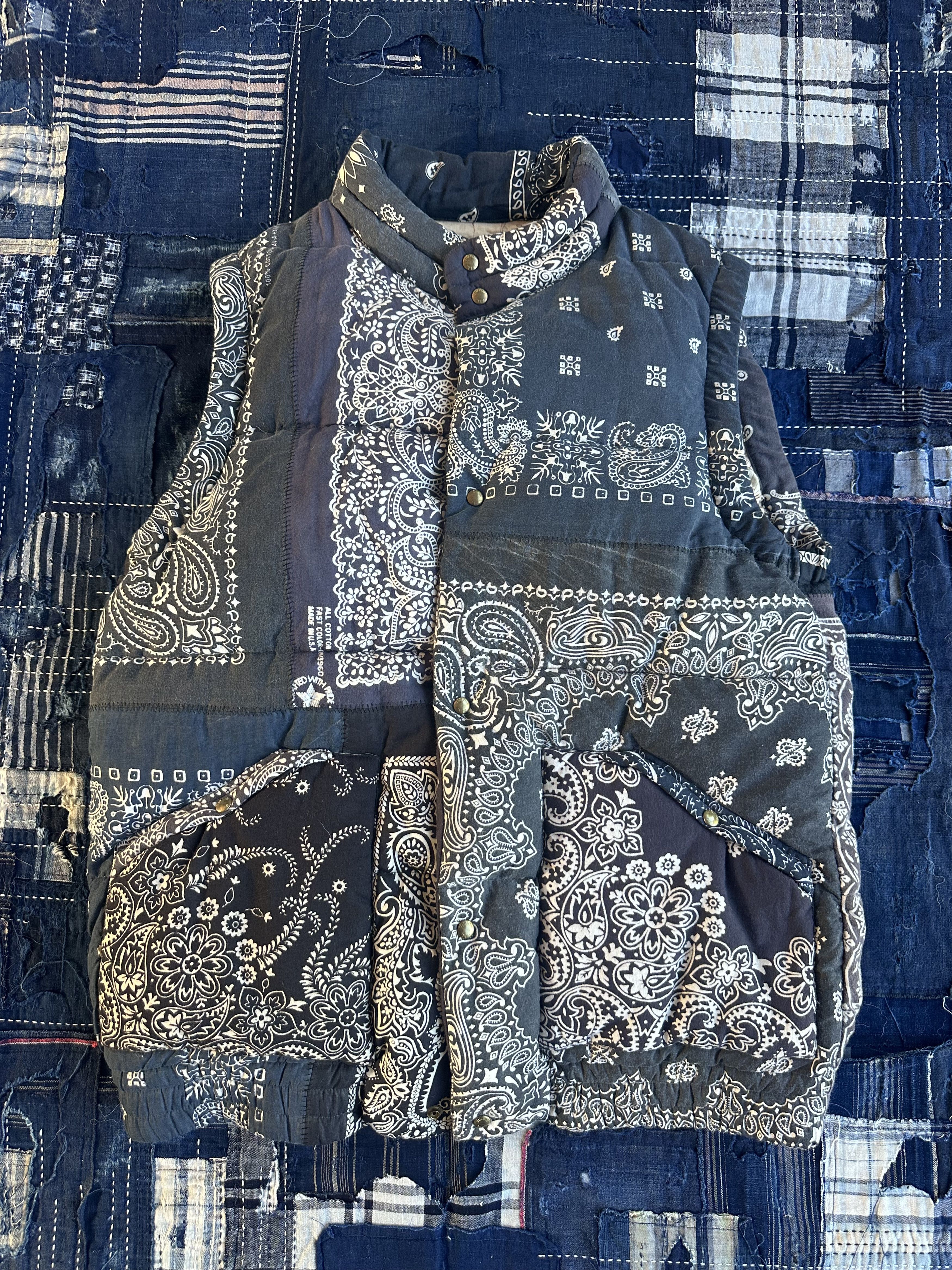 Visvim Vintage Black Bandana Vest Size US L / EU 52-54 / 3 - 1 Thumbnail