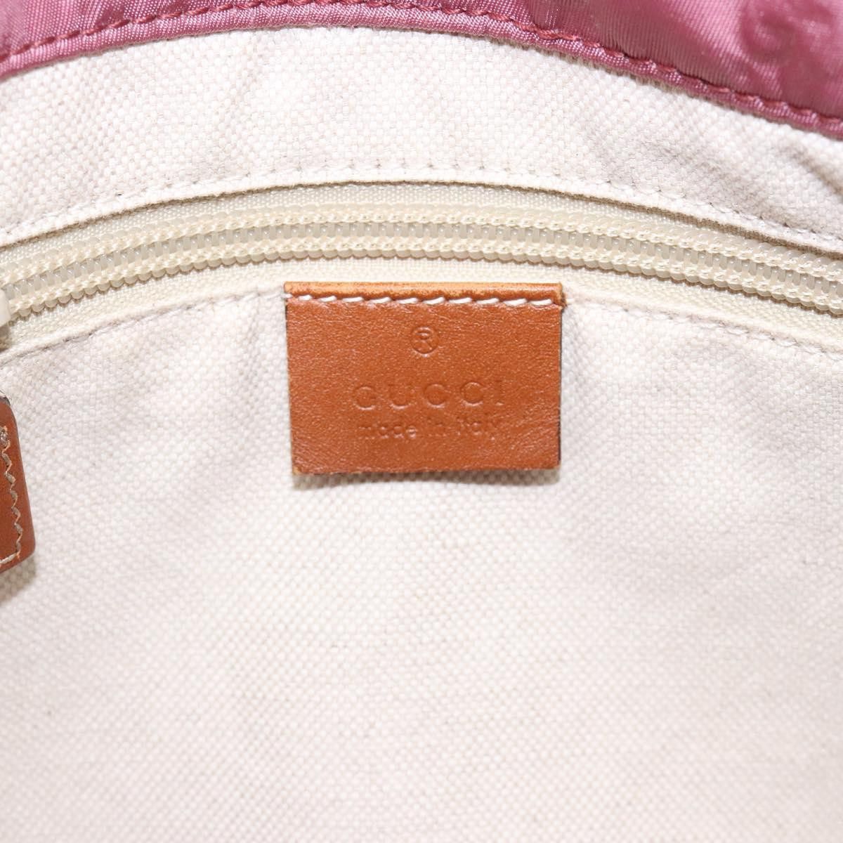 Gucci GUCCI GG Canvas Tote Bag Nylon Pink Silver Size ONE SIZE - 15 Thumbnail