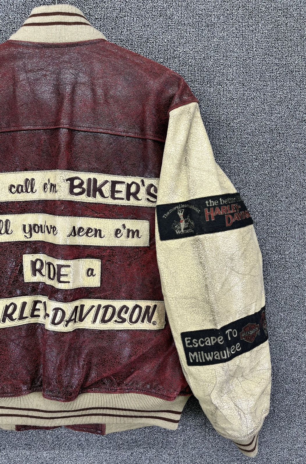 Harley Davidson Vintage Harley Davidson Rare Racing Leather Jacket Size US M / EU 48-50 / 2 - 3 Thumbnail