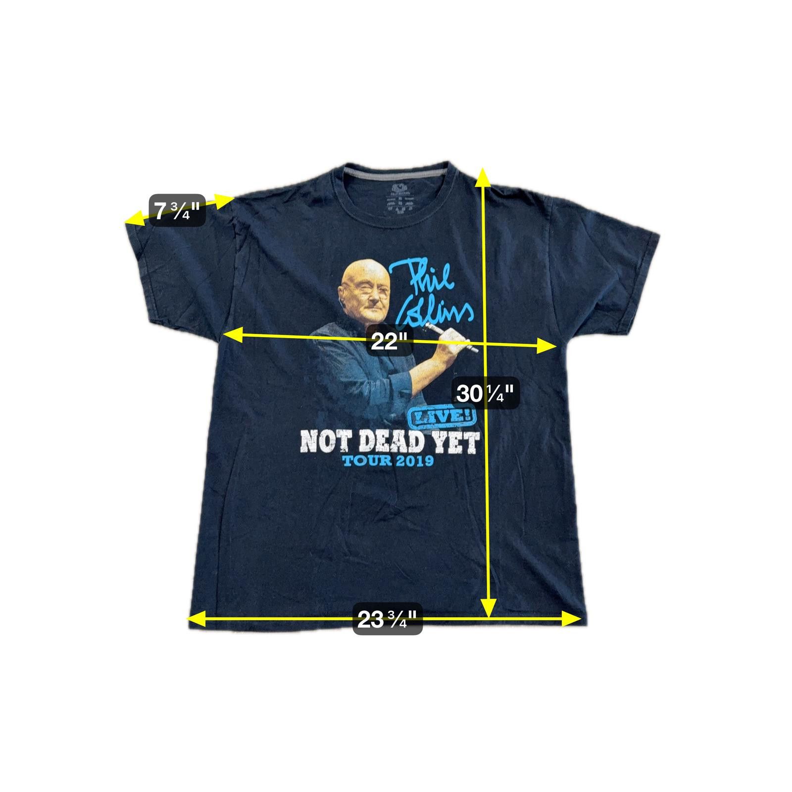 Fruit Of The Loom Phil Collins Not Dead Yet Concert Tour 2019 T-Shirt XL Size US L / EU 52-54 / 3 - 4 Thumbnail