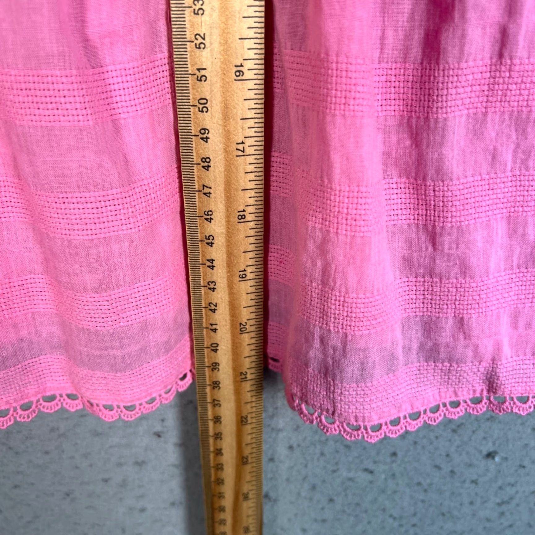 Pinko Plenty by Tracy Reese Womens XS Pink Embroidered Ruffle Sleeve Cotton Top Blouse Size XS / US 0-2 / IT 36-38 - 7 Thumbnail