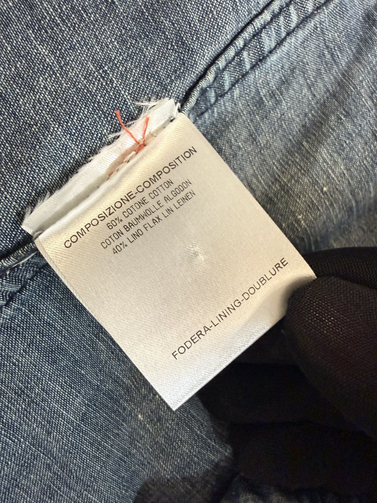 Yves Saint Laurent YSL SS2007 Cotton-Linen Denim Patchwork Chore Jacket - IT 54 Size US L / EU 52-54 / 3 - 22 Thumbnail