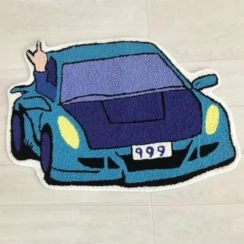 Handmade 3D Handmade Car Shape Soft Rug Size ONE SIZE - 1 Thumbnail