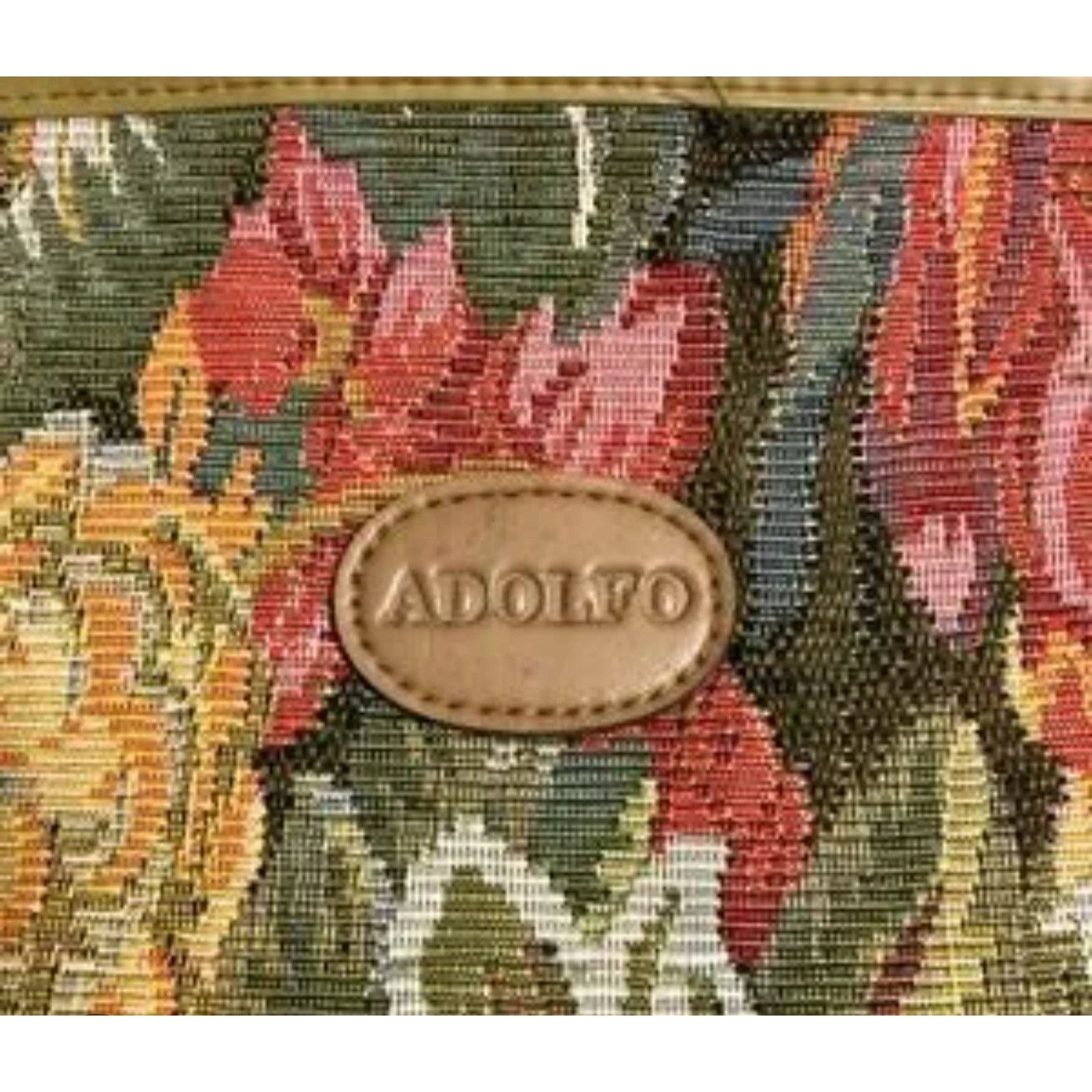 Other Adolfo VTG Floral Tapestry Bag Duffel Tote With Makeup Bag Size ONE SIZE - 8 Thumbnail
