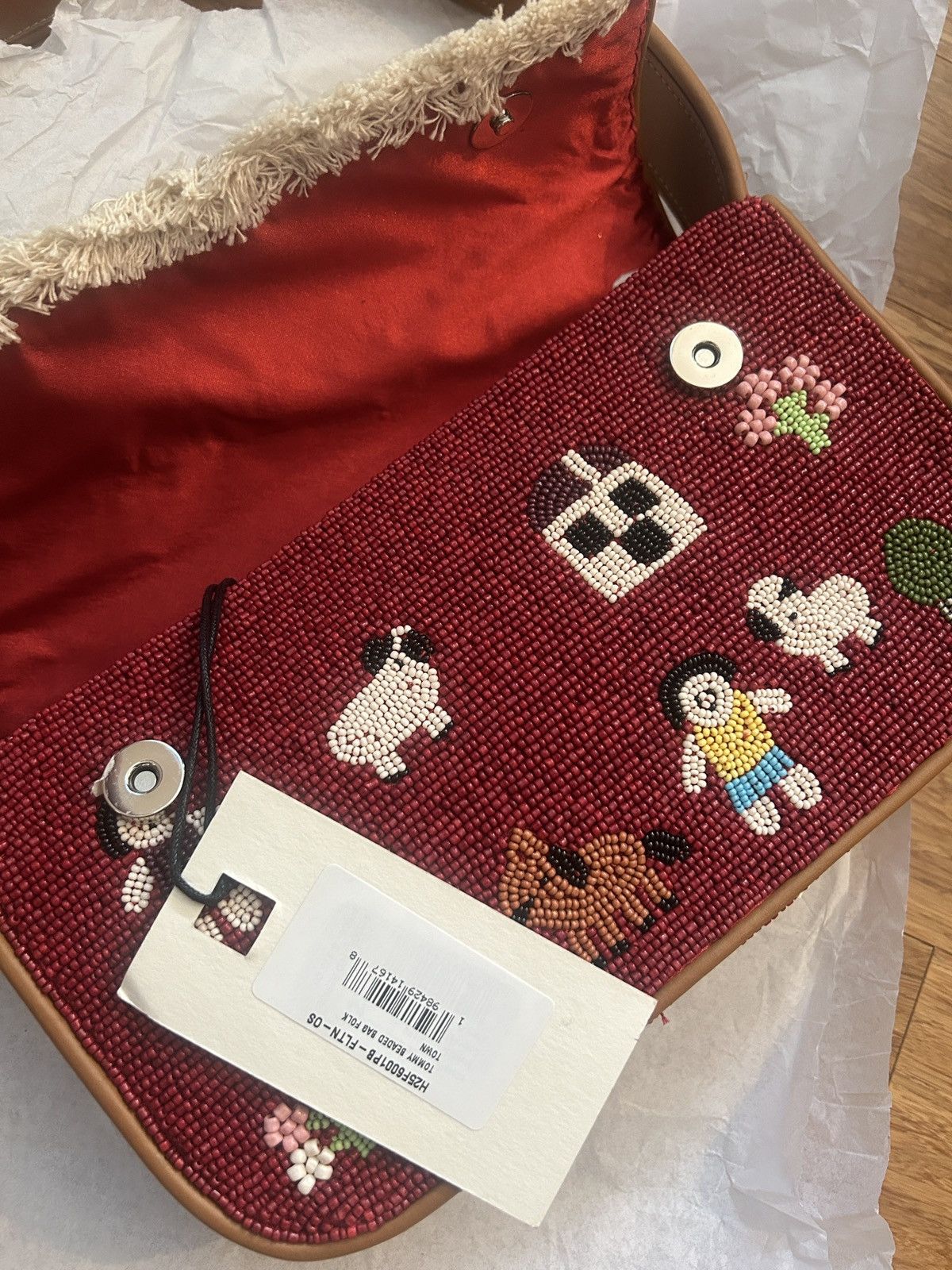 Staud Staud TOMMY Beaded Bag Folk Town Original Price $325 Size ONE SIZE - 3 Thumbnail