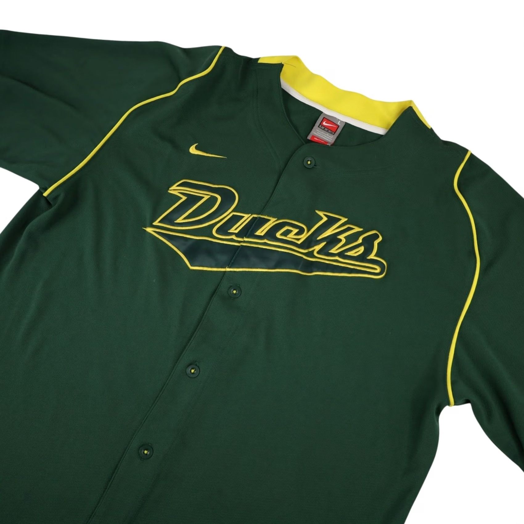 Nike VINTAGE Nike University of Oregon Ducks Mens Large Stitched Baseball Jersey Size US L / EU 52-54 / 3 - 2 Thumbnail