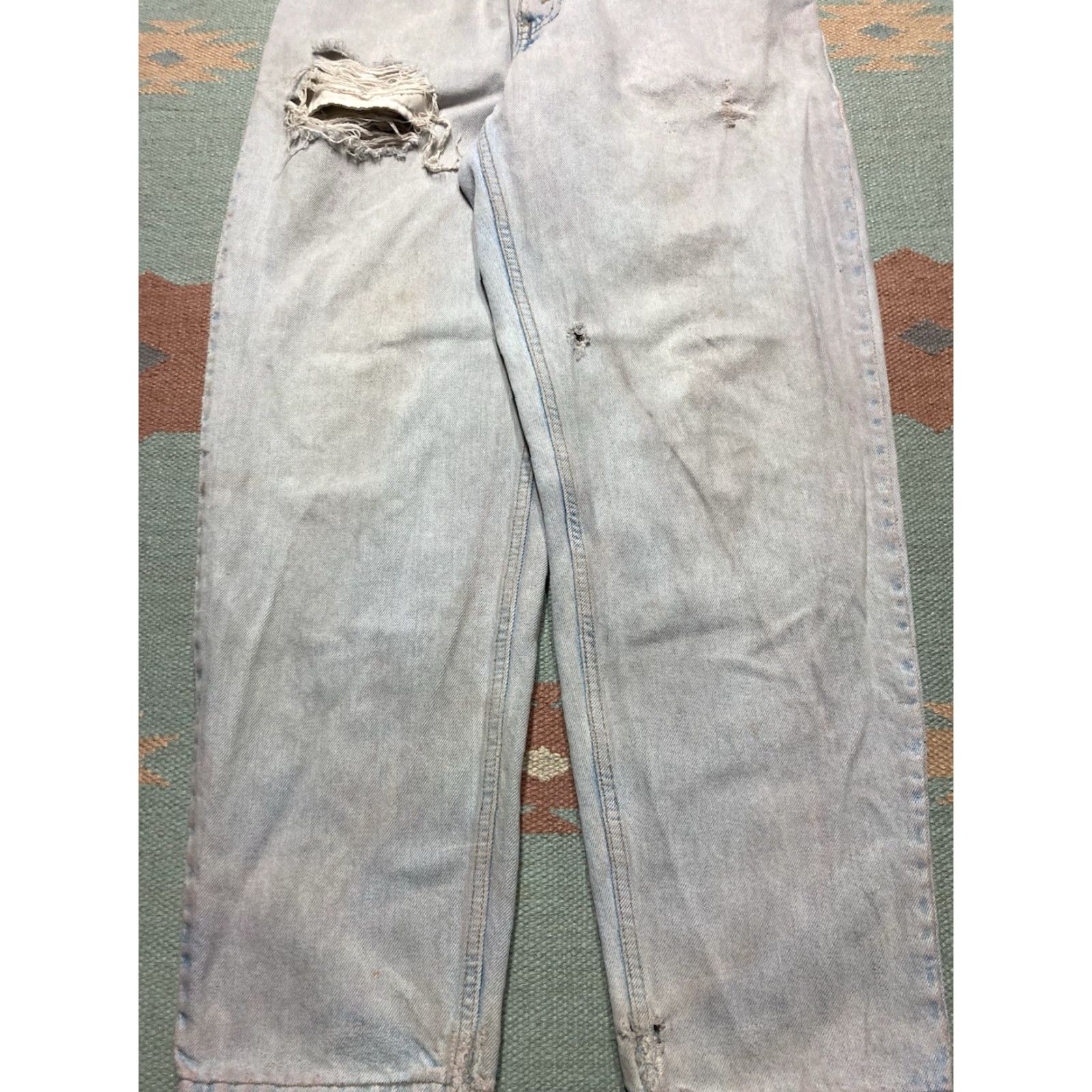 Levi's VINTAGE Levi’s 560 Jeans Mens 30x30 Distressed Tapered 90s Skater Blue Size US 30 / EU 46 - 3 Thumbnail